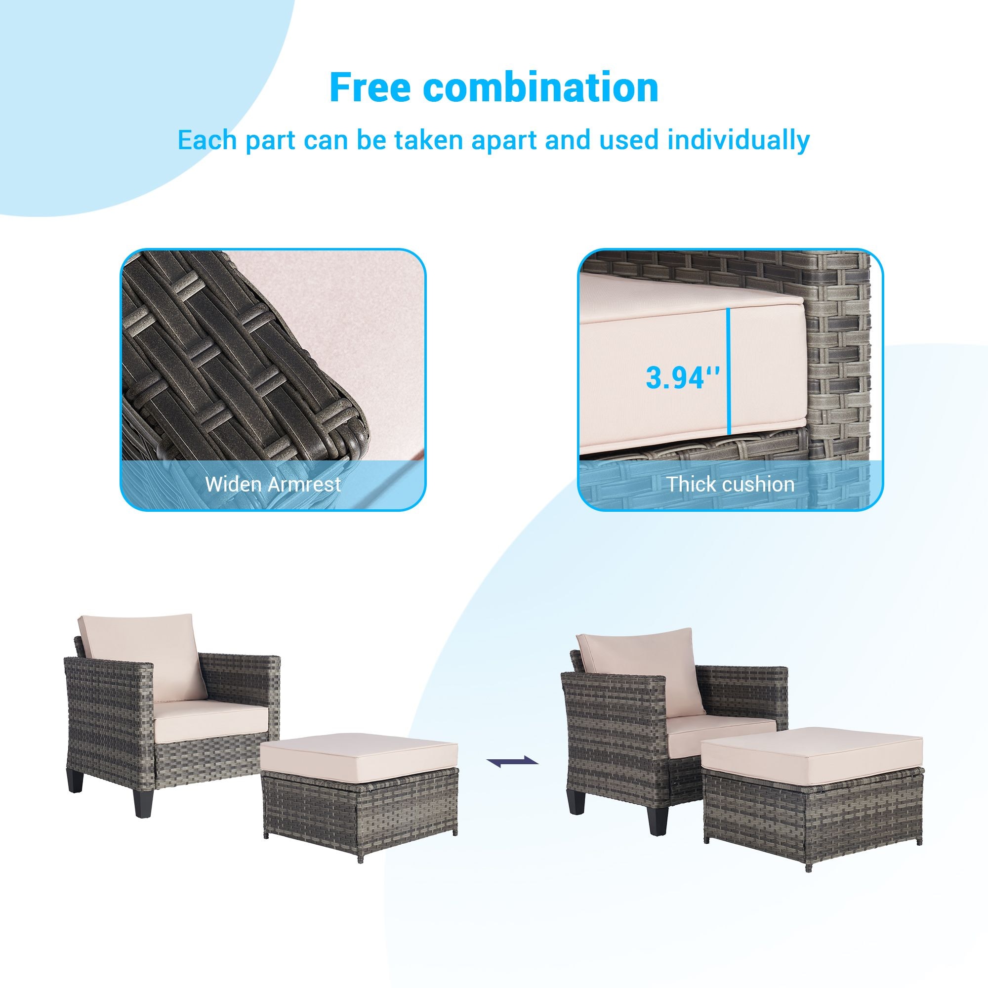 SANSTAR L-WS82SN-V1 Patio-Conversation-Sets - View #6