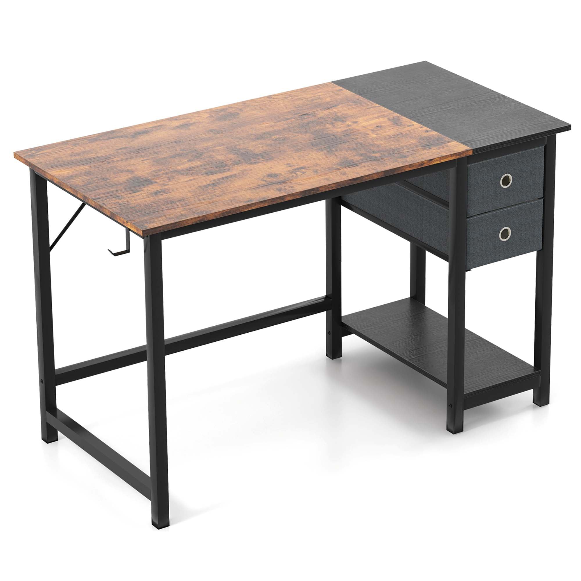 Costway HCST00529 24-in Brown Country Fir Computer desk