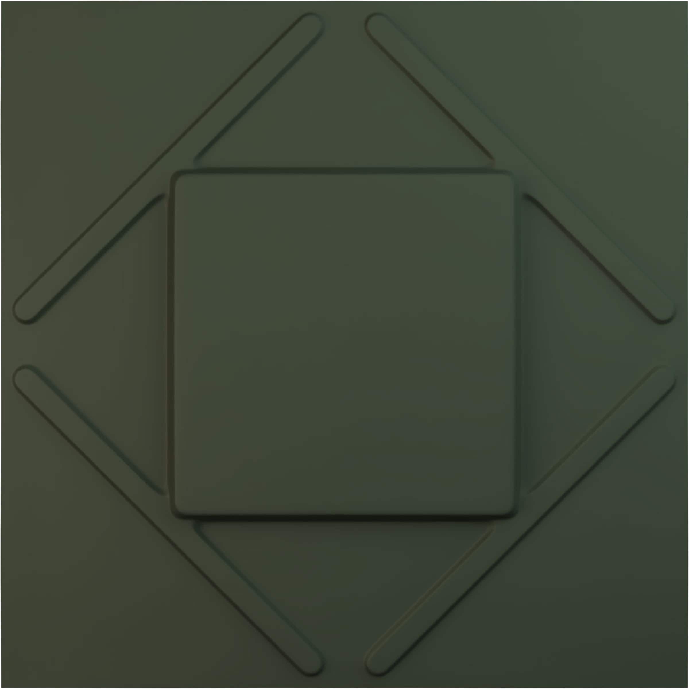 Ekena Millwork WP20X20AEGHC 19-5/8-in x 19-5/8-in Embossed Paintable/Stainable Green PVC Wall Panel ( 2.67-sq ft )