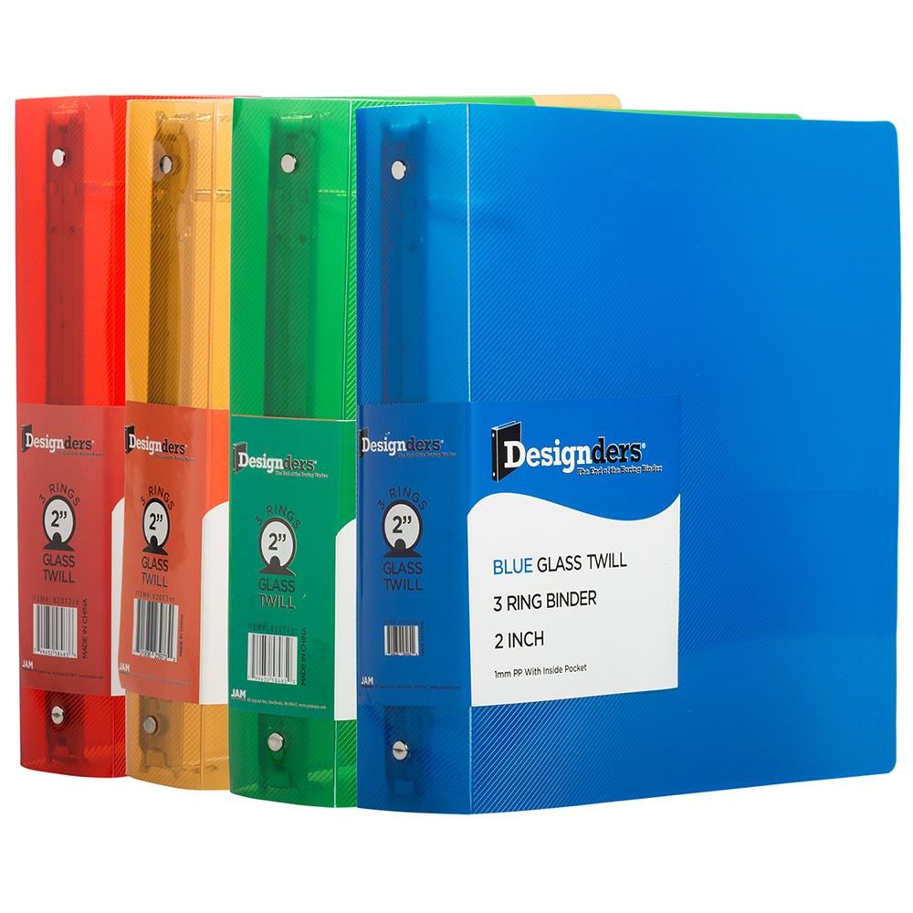 JAM Paper 4-Pack 3 Ring Assorted 2-in Binder in the Binders department at  Lowes.com