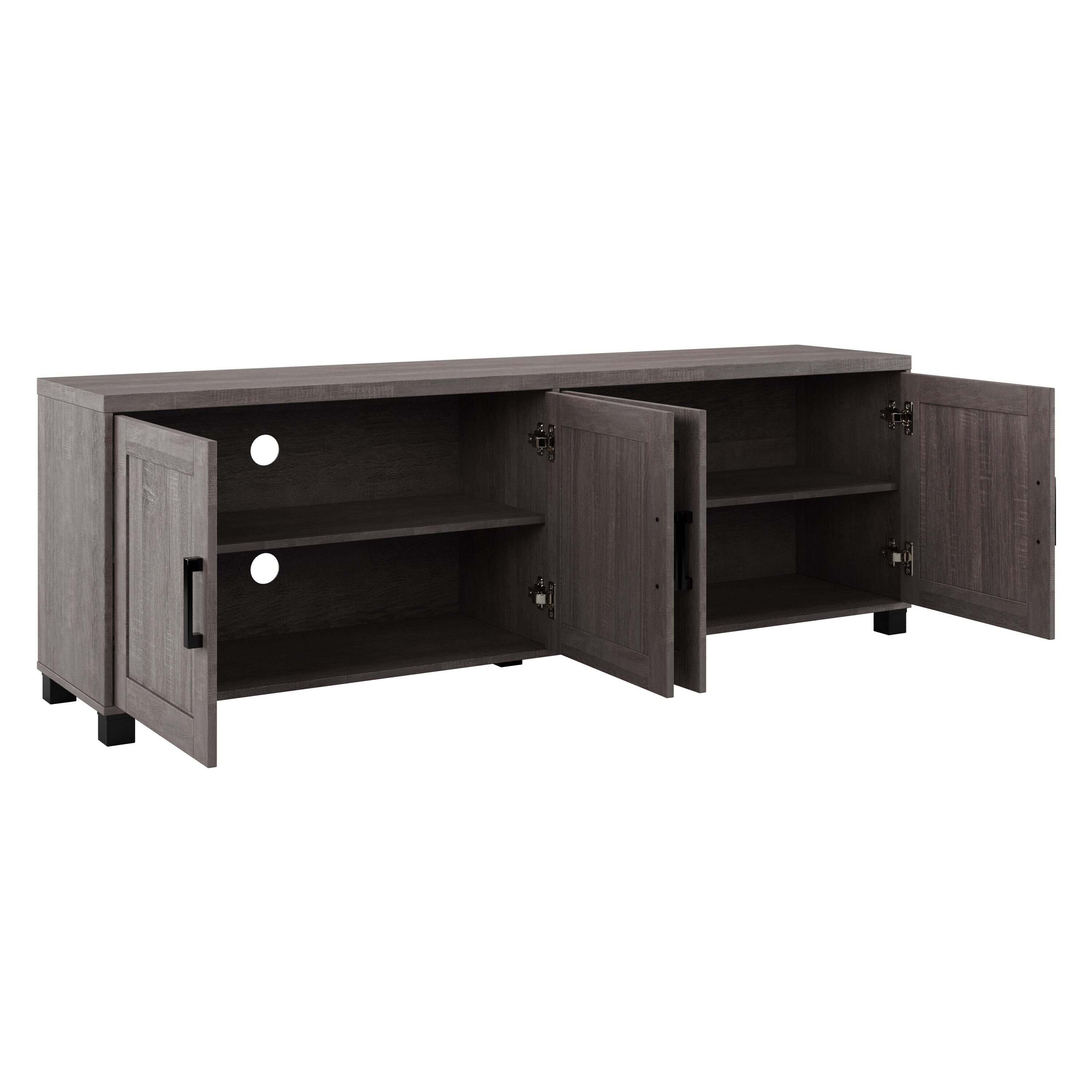 Virlomi Brown 71" Engineered Wood TV Stand with Cabinet