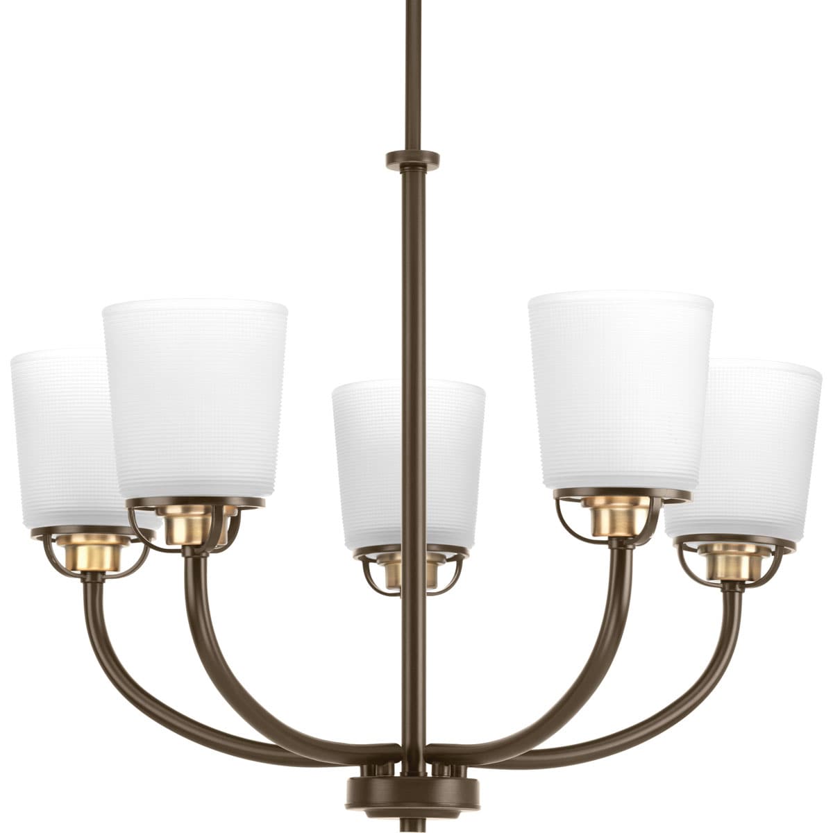 Progress Lighting P400009-020 West Village 5 -Light Antique Bronze Transitional For Use in Bedrooms, Dining Rooms, Foyers, Kitchens, Living Rooms Chandelier