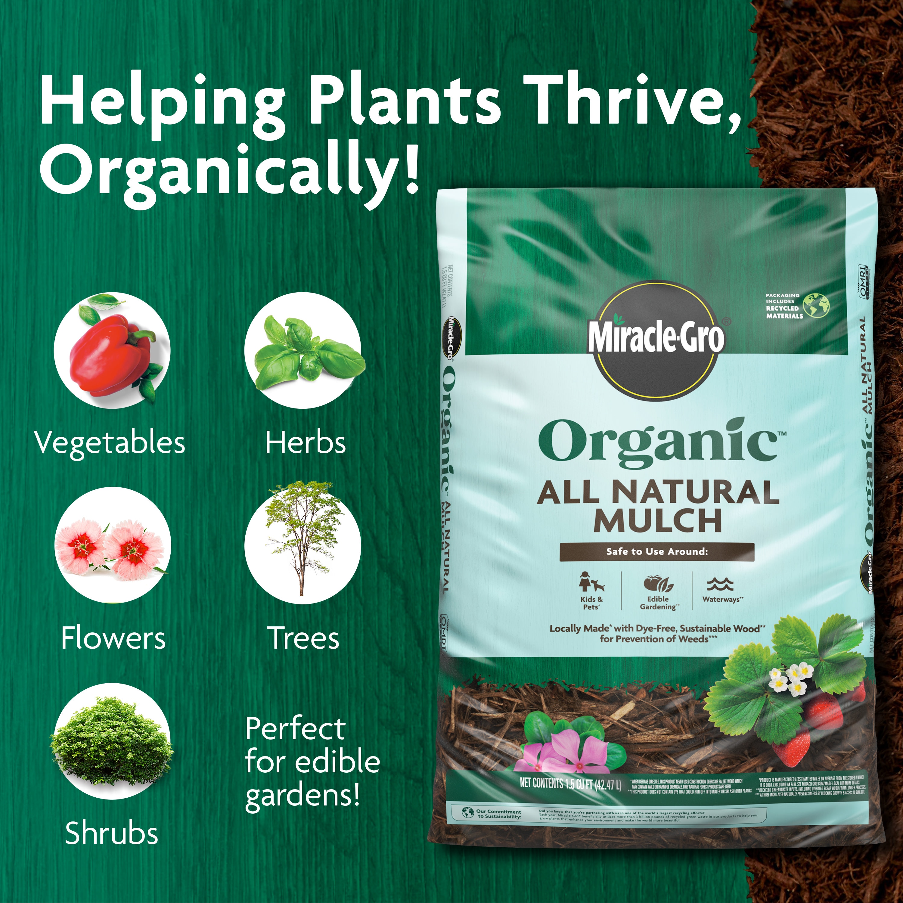 Miracle-Gro 8855943 Bagged-Mulch - View #2