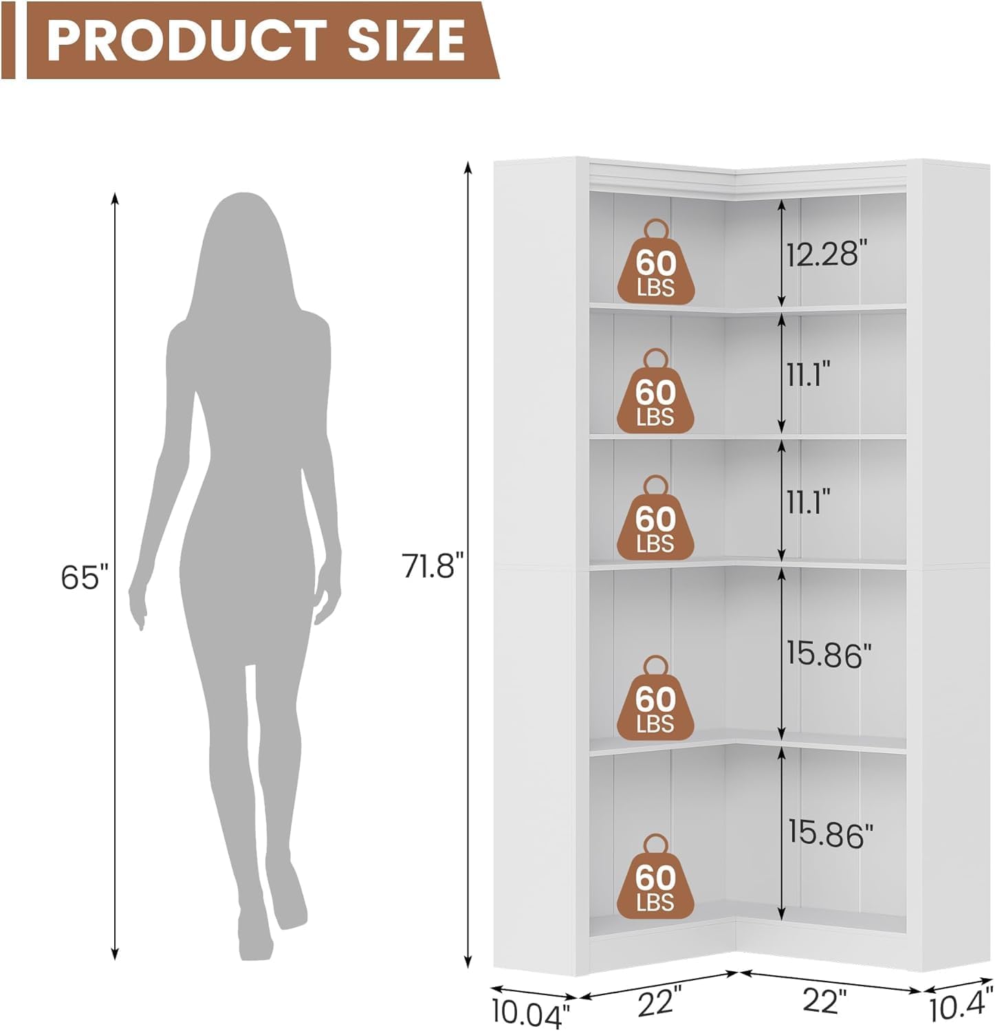 Qeetex QET-BKC-D1006 bookcases - View #2