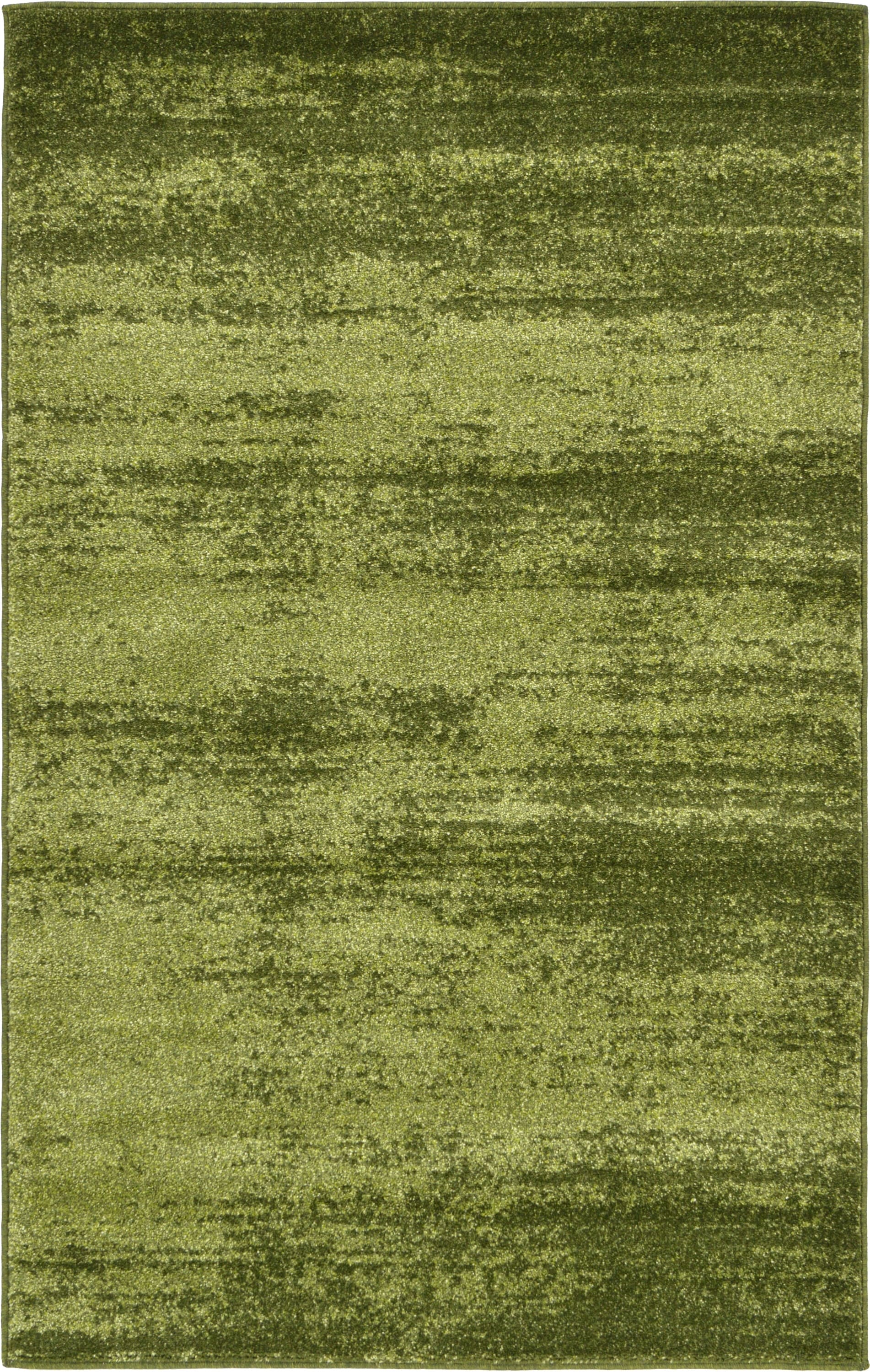 Unique Loom 3132860 Lucille Del Mar 3 x 5 (ft) Loomed Polypropylene Green/Olive Rectangular Indoor Distressed/Overdyed Area rug