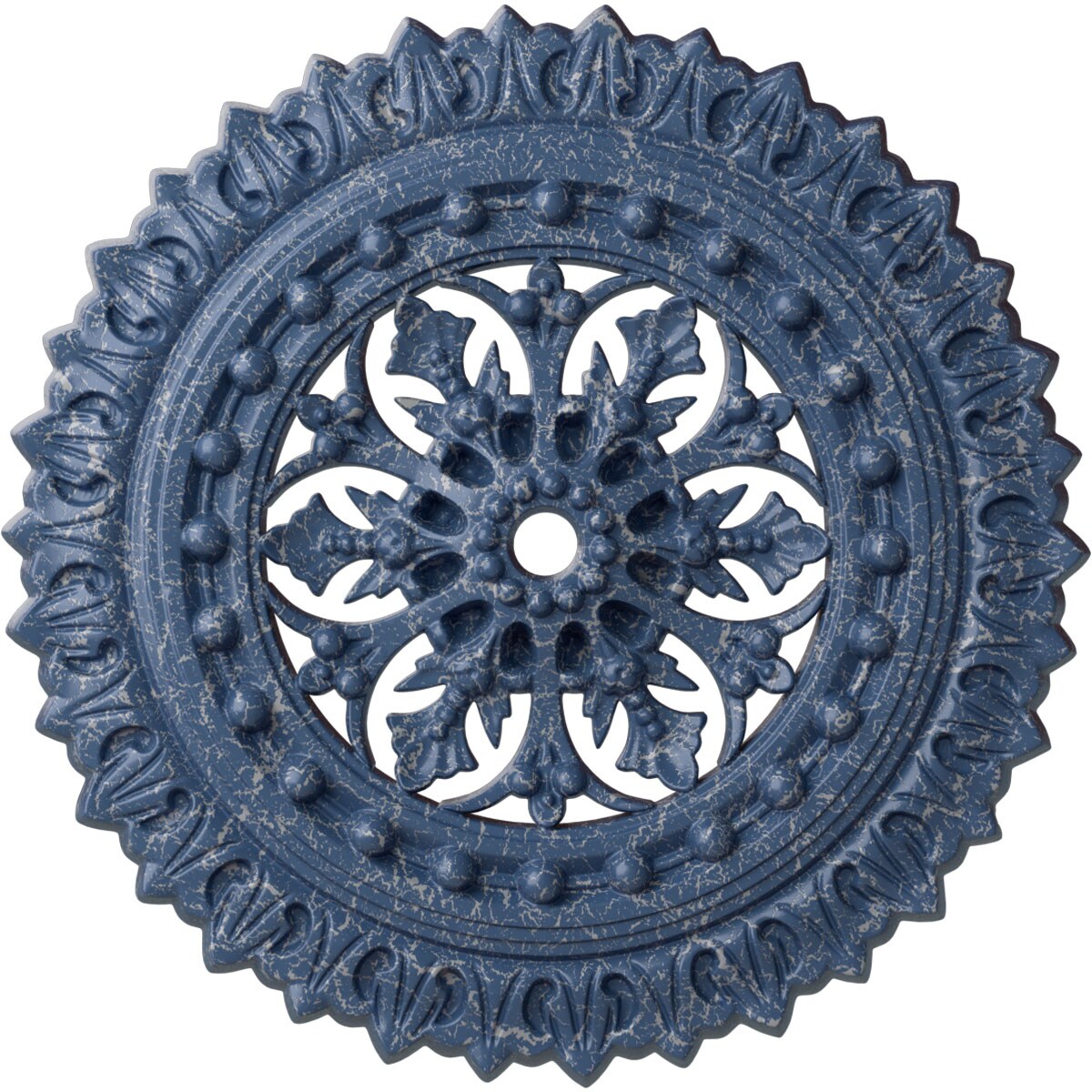 Ekena Millwork CM18SKAMC Sellek 18.5-in W x 18.5-in L Painted Americana Crackle Polyurethane Whole Ceiling Medallion
