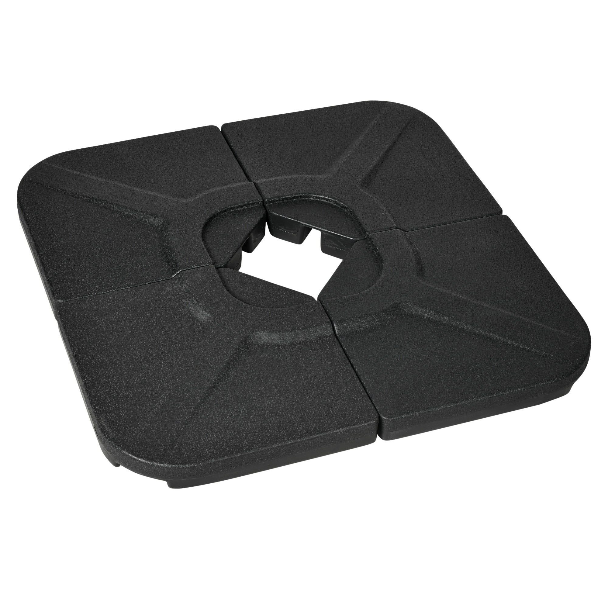 Outsunny 84D-203V00BK 4Piece 175lb Cantilever Patio Umbrella Base Weights for Offset Hanging Umbrella HDPE Umbrella Weights for Cross Base Stand Black