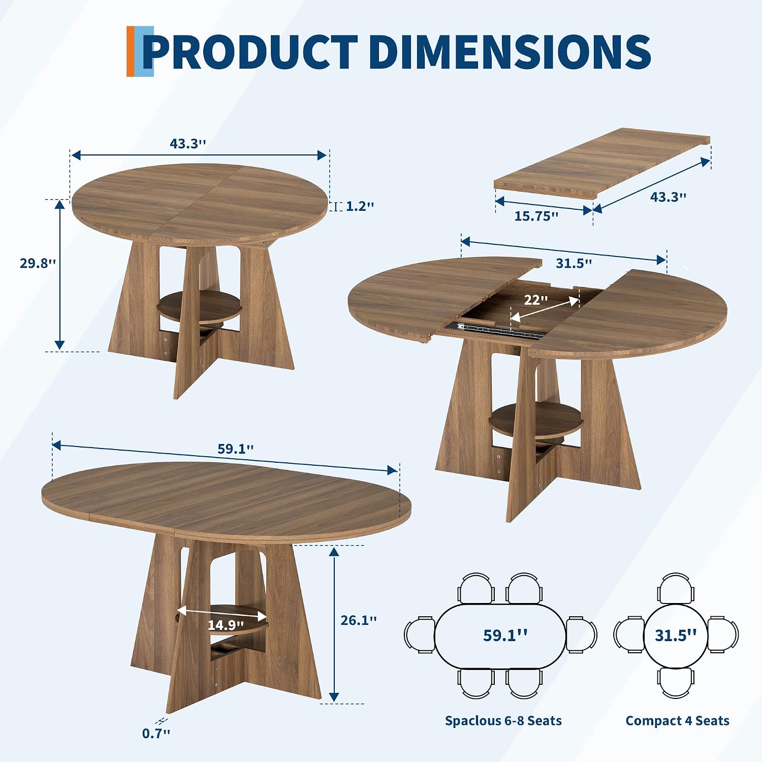 GAOMON CNA0AKMU3VC0JNH Dining-Tables - View #2