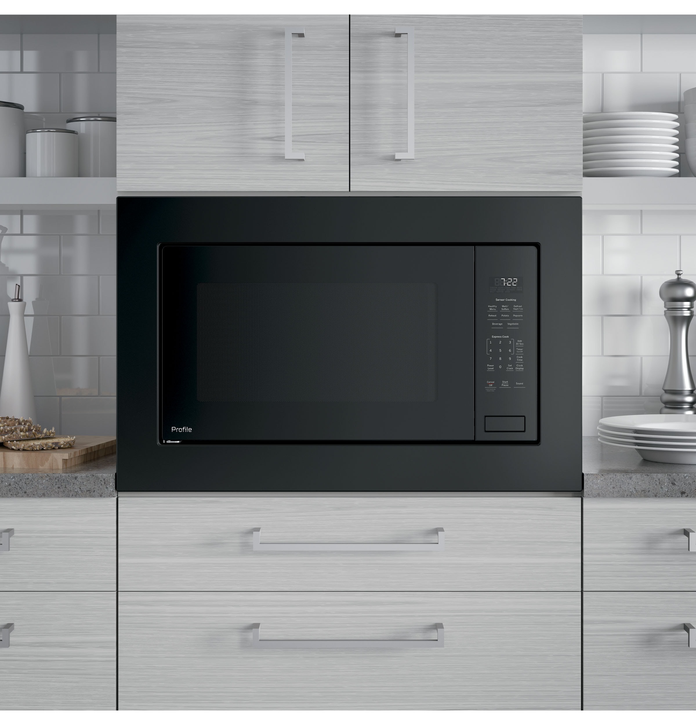 GE Profile™ 2.2 Cu. Ft. Gray Built In Microwave, Spencer's TV & Appliance