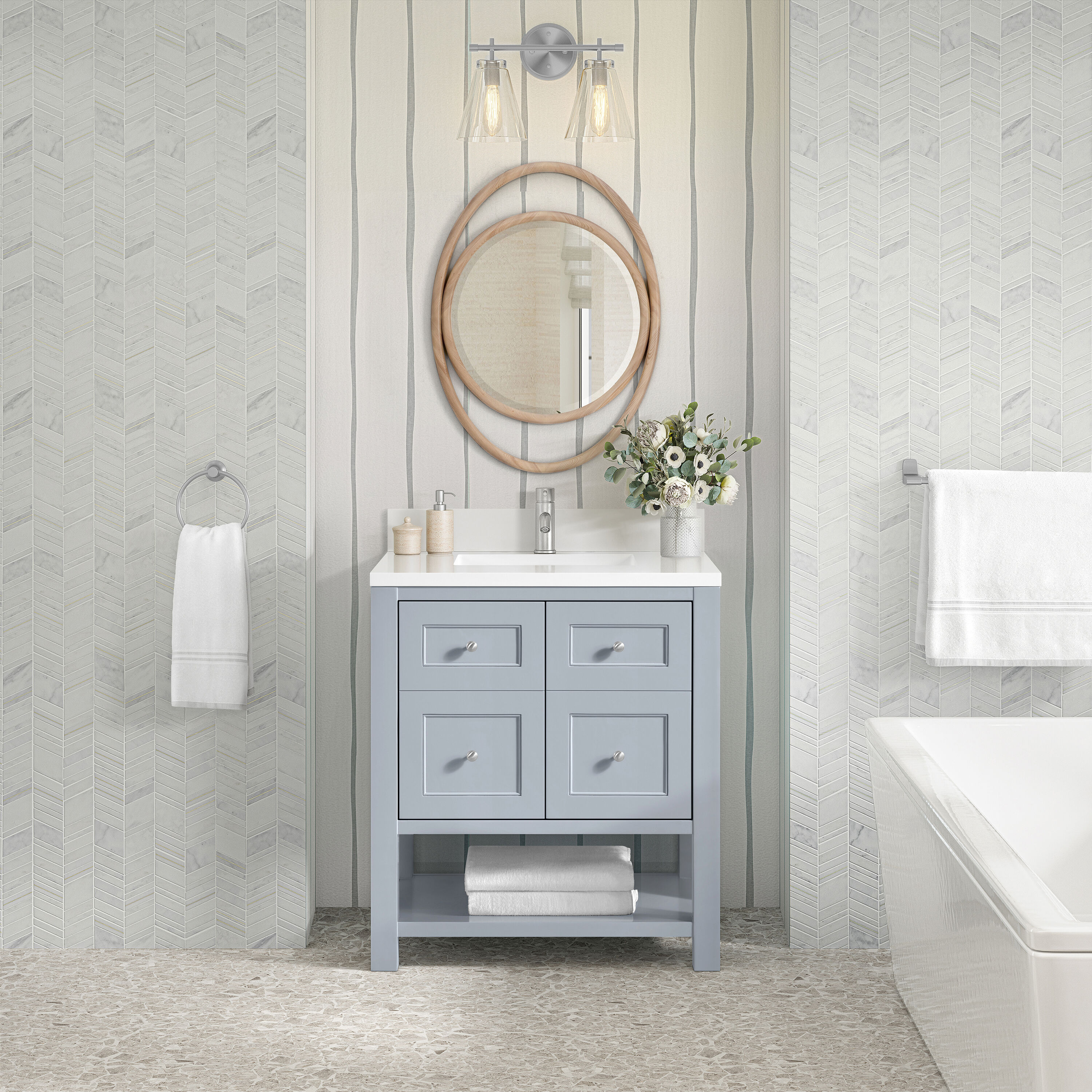 James Martin Vanities 330-V30-SRB-1WZ Bath-Vanity-Combo - View #3