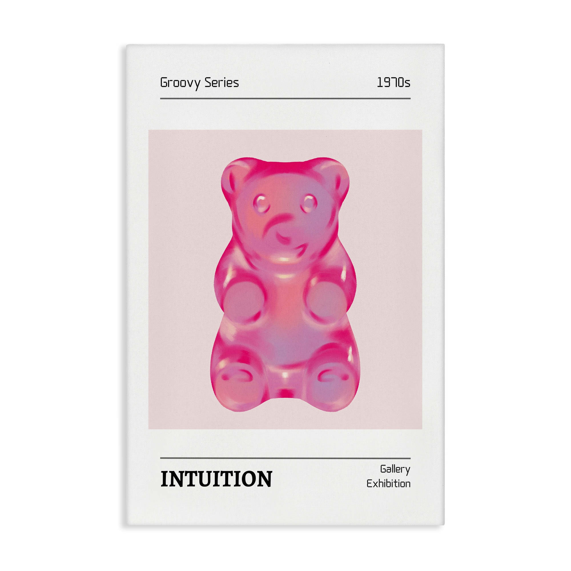 Stupell Industries BT-663-CN-16X24 Intuition Phrase Candy Bear Canvas Wall Art By LSR Design Studio 16 x 24