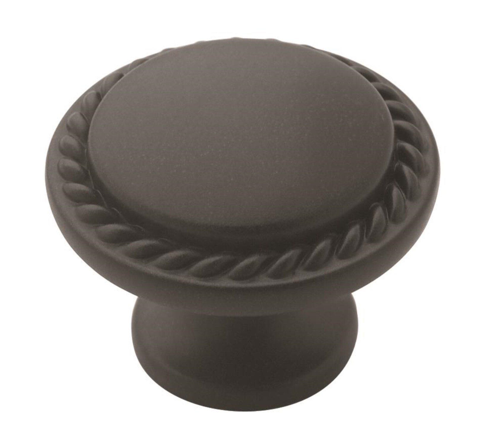 Amerock BP53001FB Everyday Heritage 1-3/16-in Matte Black Round Transitional Cabinet Knob