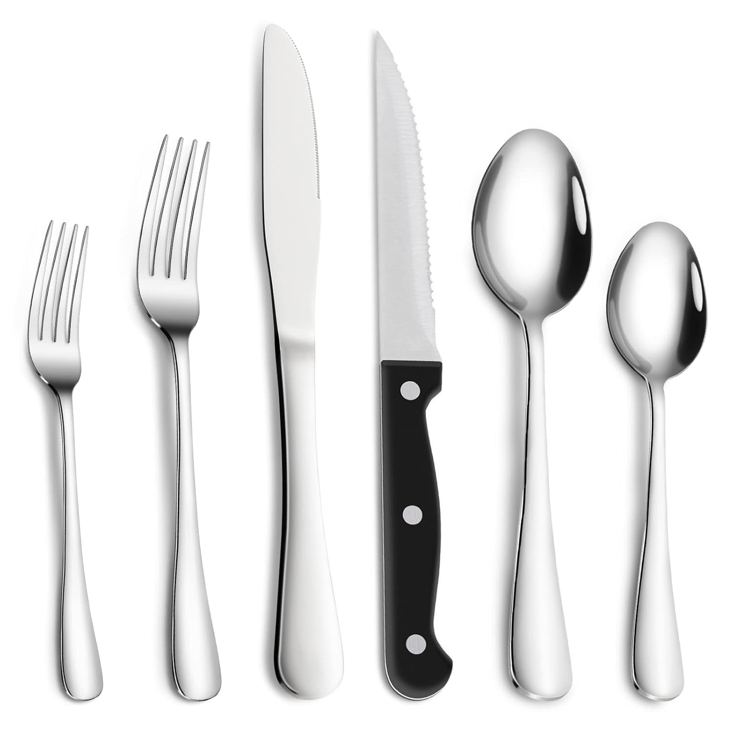 Garvee Silverware Set 48 Piece Flatware Set Stainless Steel