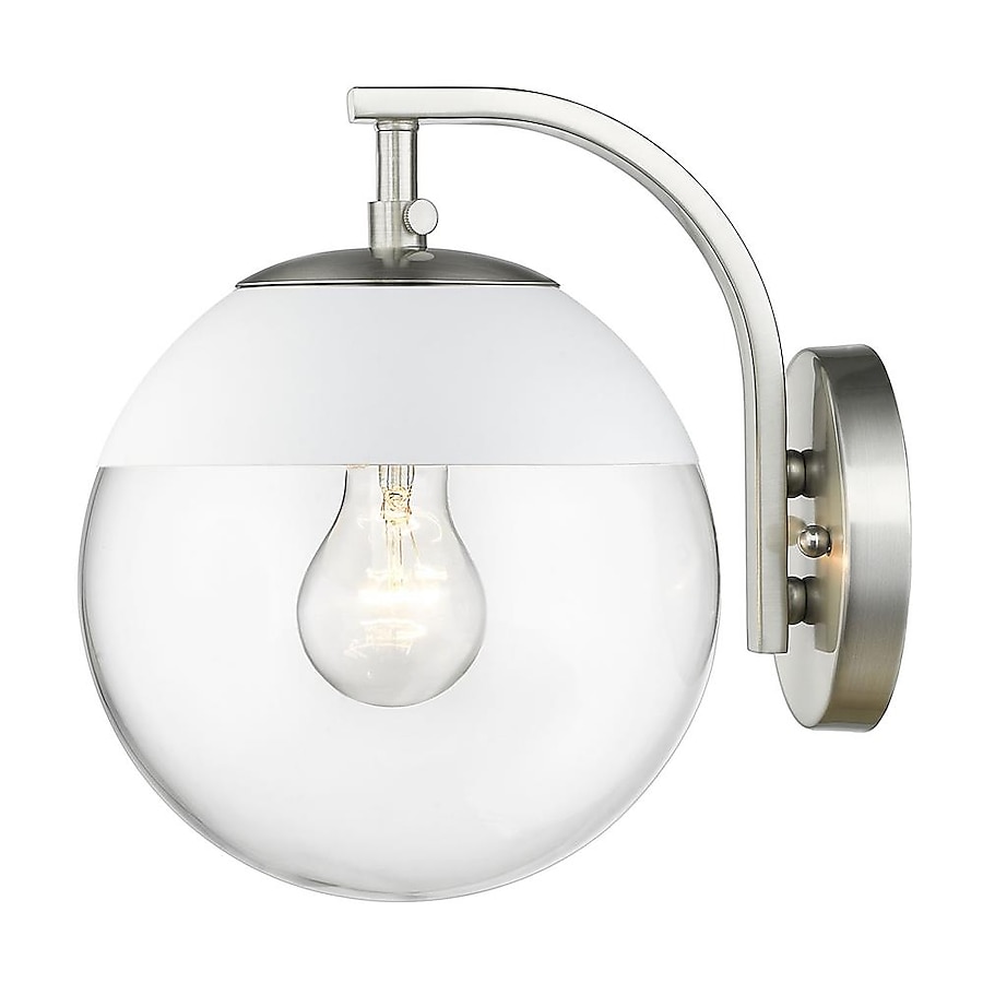 Golden Lighting Dixon 7.75-in W 1-Light Pewter Transitional Wall Sconce Golden Lighting Dixon 7.75-in W 1-Light Pewter Transitional Wall Sconce