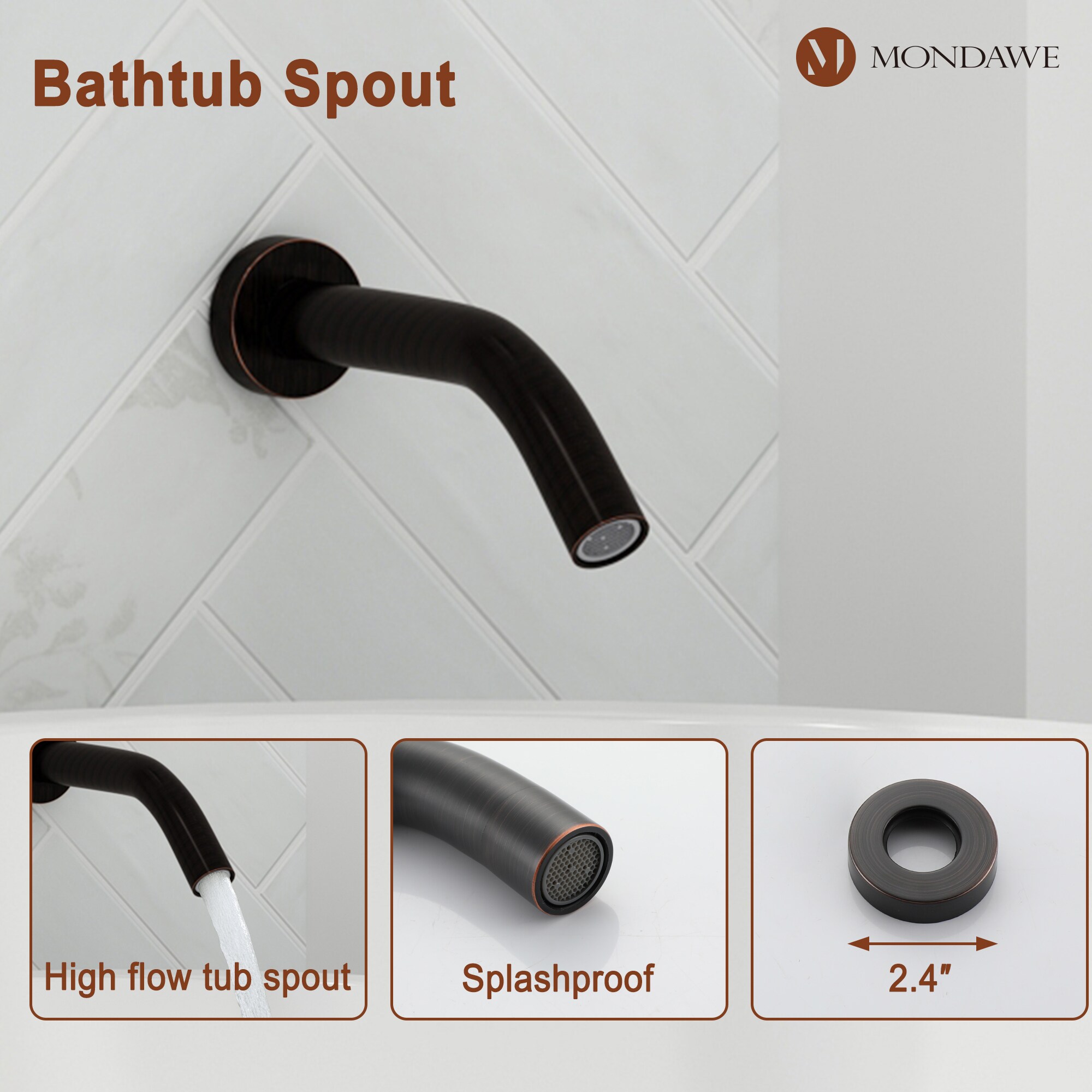 Mondawe MD-A3816-ORB3 Showerhead-Bar-Panels - View #9