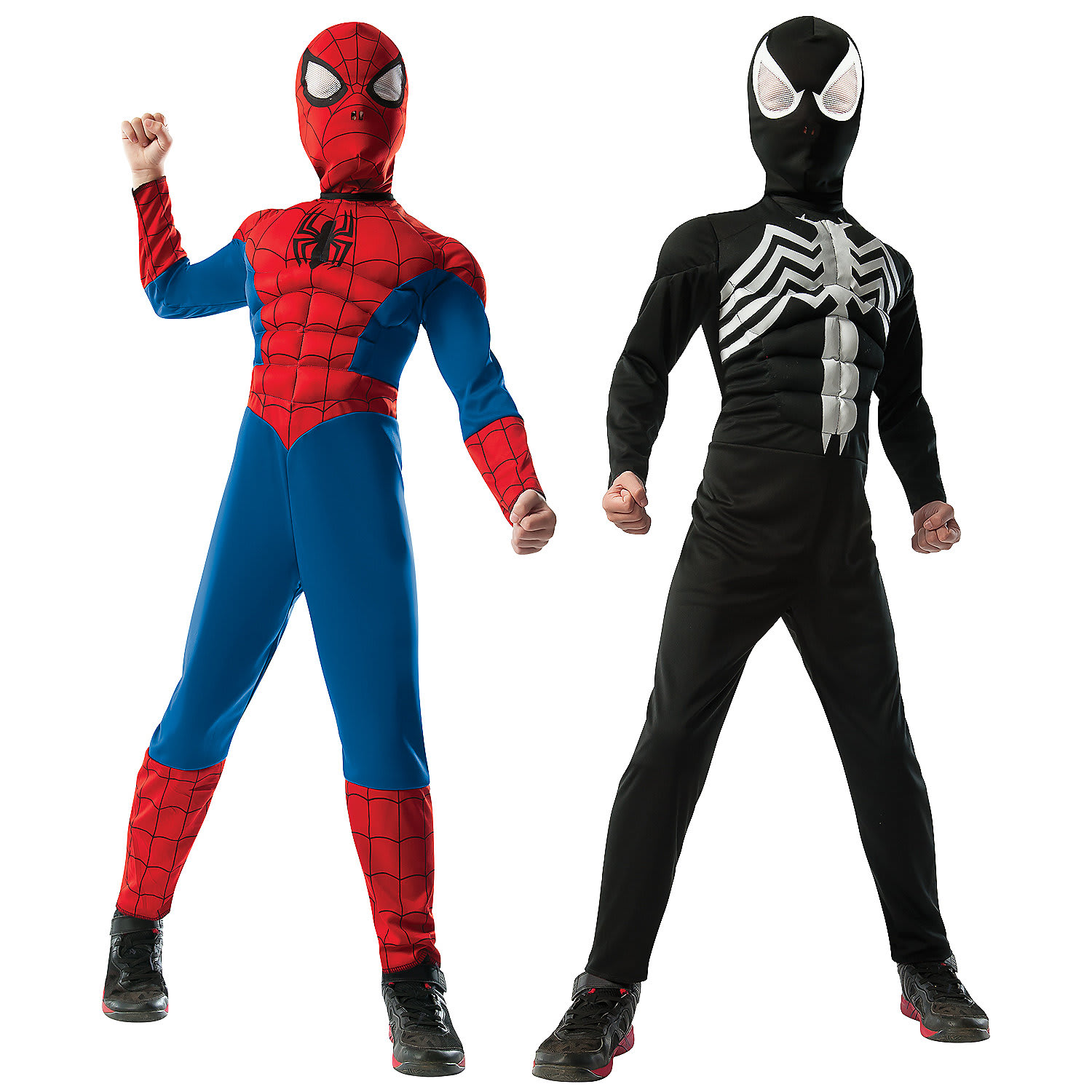 Rubies RU880799LG Boy's 2 in 1 Reversible Muscle Chest Spider-Man Costume