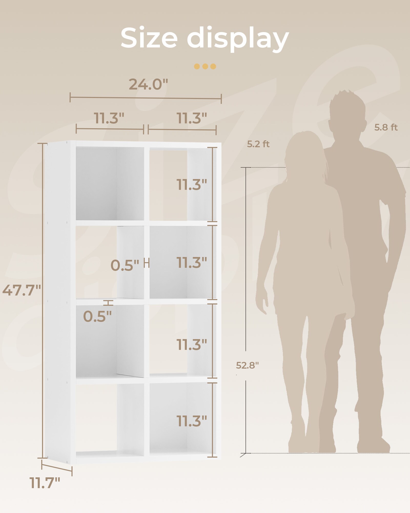 GTPLAYER LOWE'S-B3001-8WHITE Laminate-Storage-Cubes - View #9