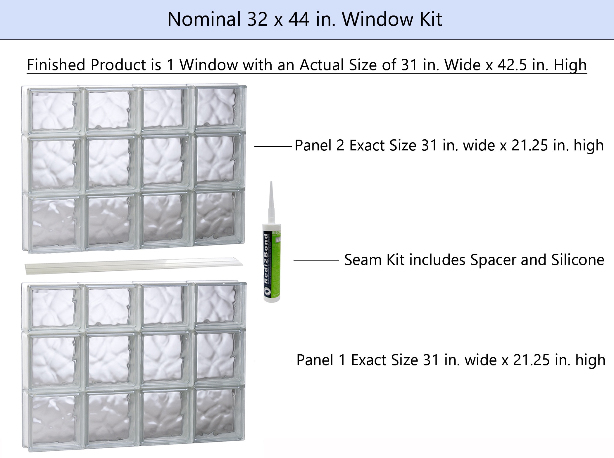 REDI2SET S3244DC Glass-Block-Windows - View #2
