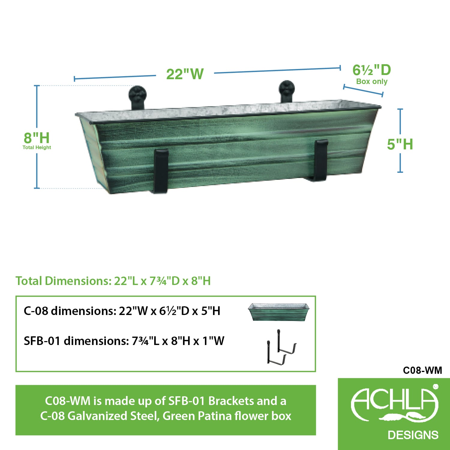 Minuteman International C08-WM Planter-Window-Box - View #4