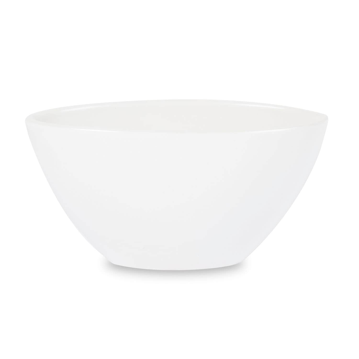 Vasesource TOZO5WH 8.0-Inches W Small White Ceramic Indoor/Outdoor Planter