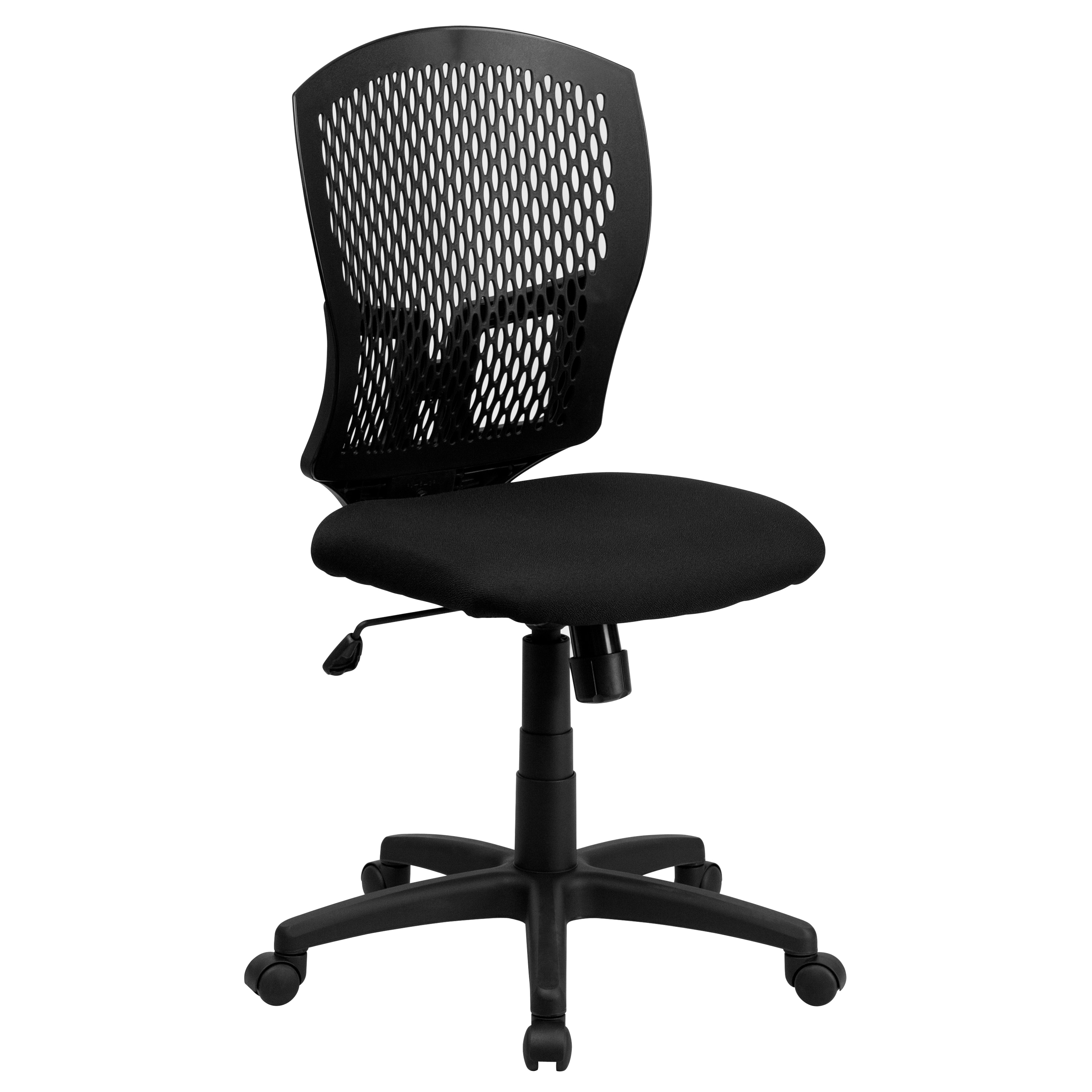 Flash Furniture 847254053433 Moss Black Contemporary Adjustable Height Swivel Fabric Task Chair