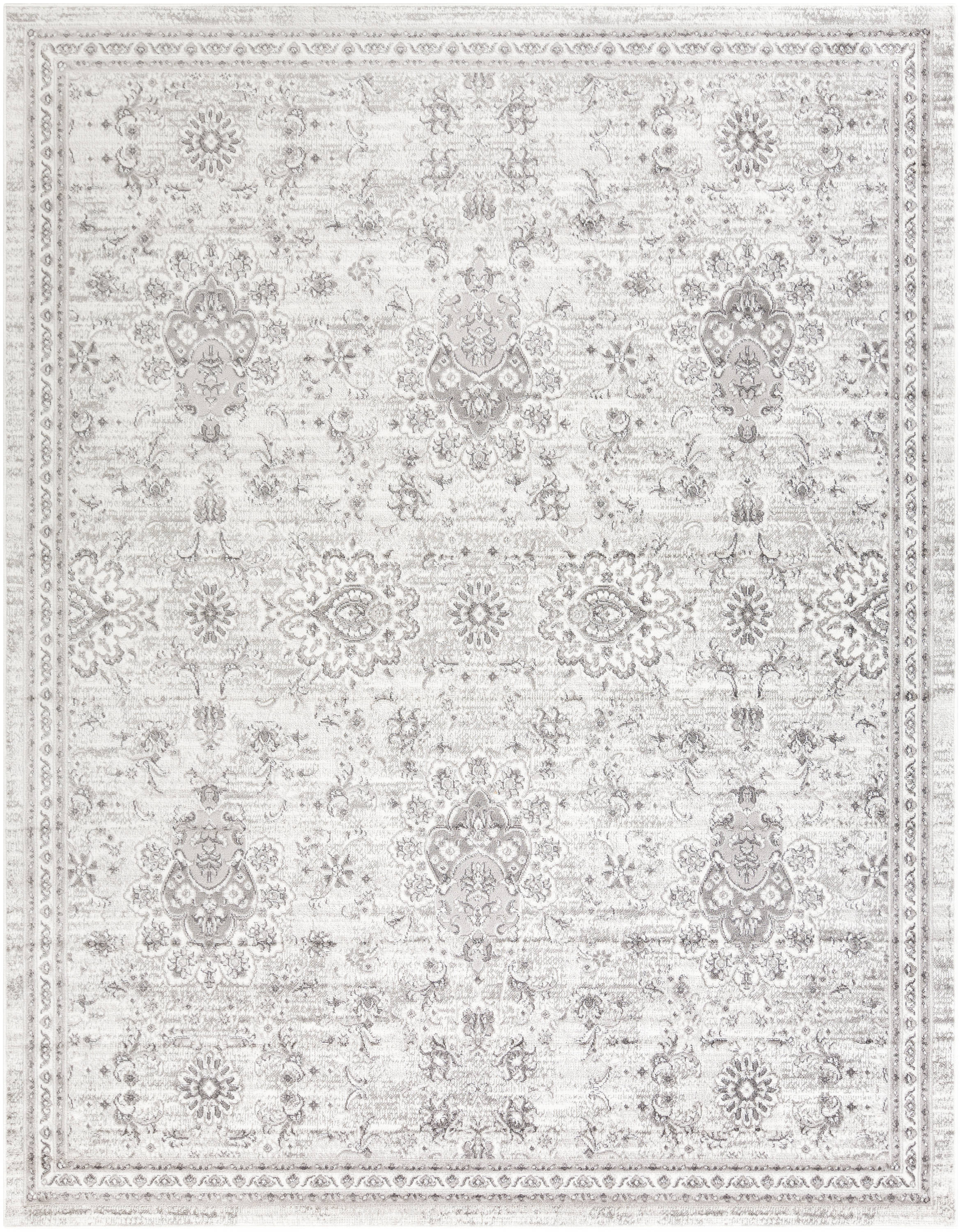 Surya Washable Dionis Gray 5 X 8 (ft) Gray Indoor Medallion Area Rug in the  Rugs department at