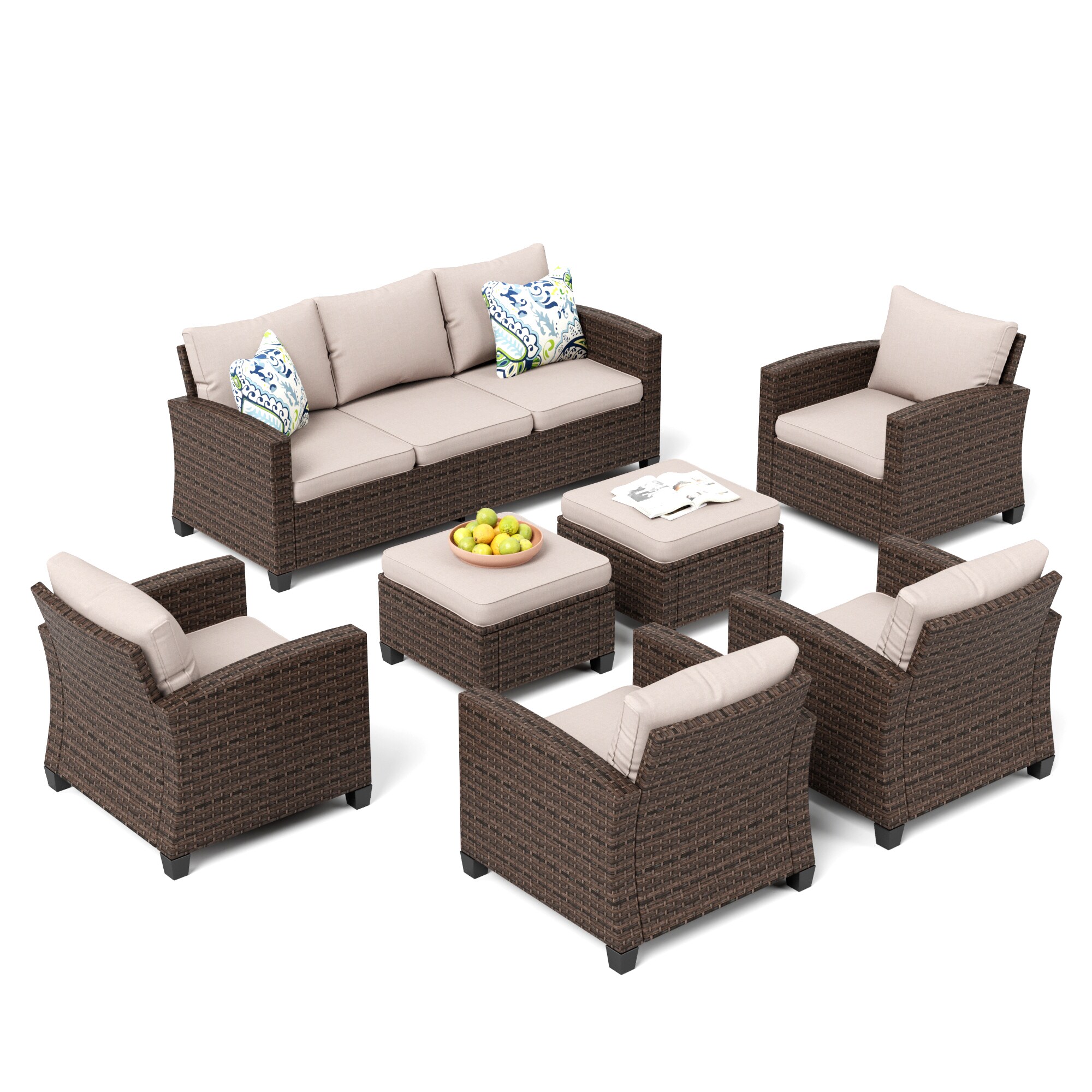 Sunshine Valley CR007-01-9-BE Patio-Conversation-Sets - View #2