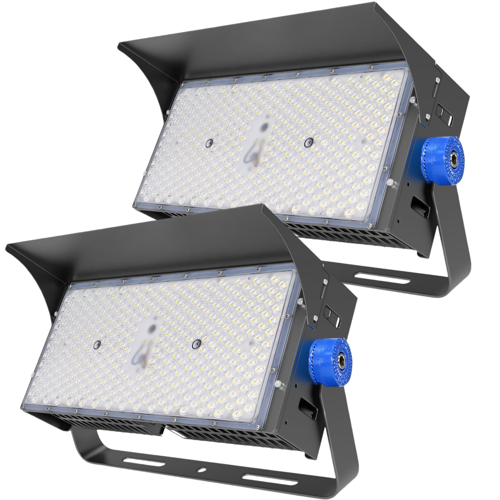 Bieuoram 2 Pack 300W Flood Light Parking Lot LED Area Light 5000K Warm White Dusk to Dawn 39000 Lumens Stadium Lights Outdoor LED Commercial Area Lighting for Yard Sport Fields Court