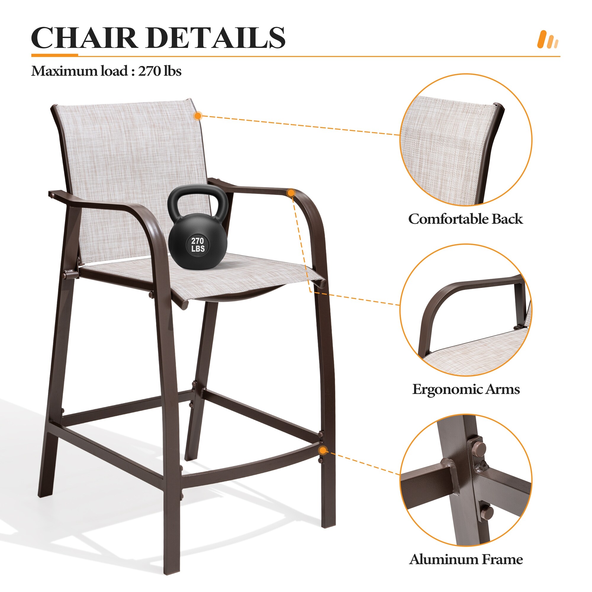 Crestlive Products CL-ST010BEI-3 Patio-Conversation-Sets - View #4