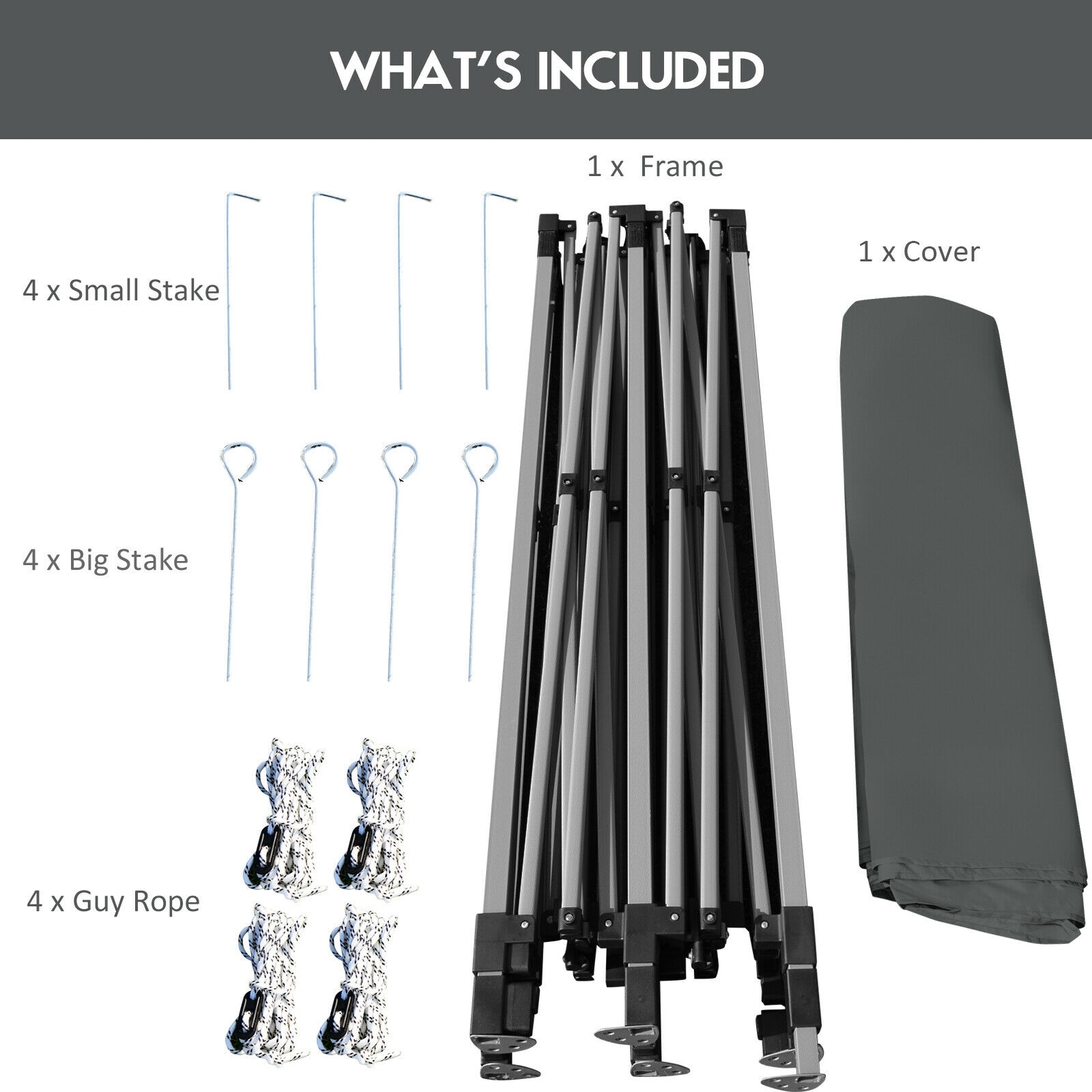 WELLFOR DOJ70658GR Canopy-Storage - View #8