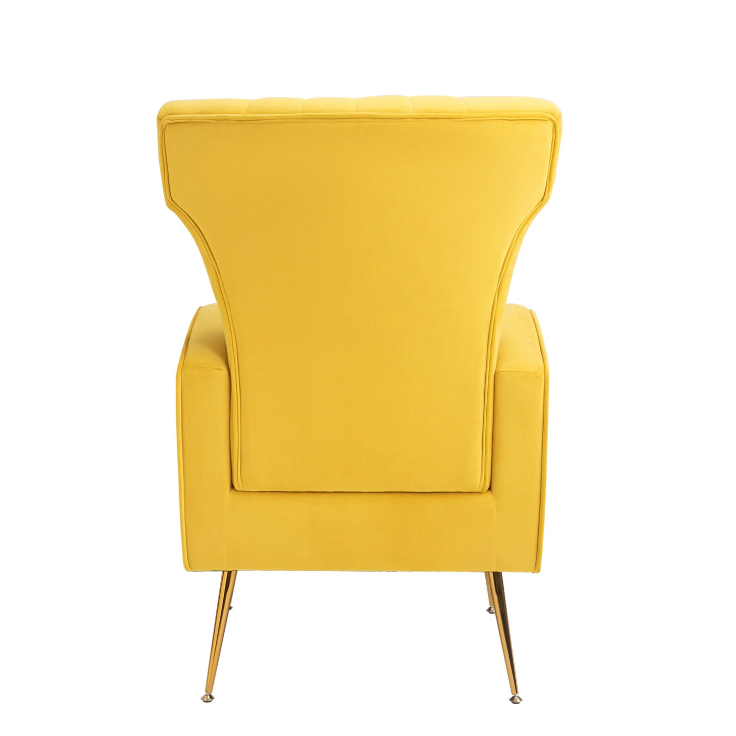 Yellow wingback online accent chair