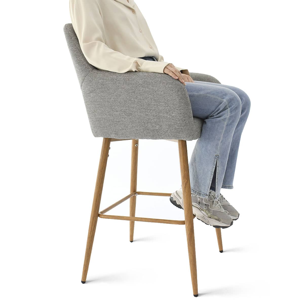Maison Boucle ATLANTA-ARM-MB-GREY stools - View #4