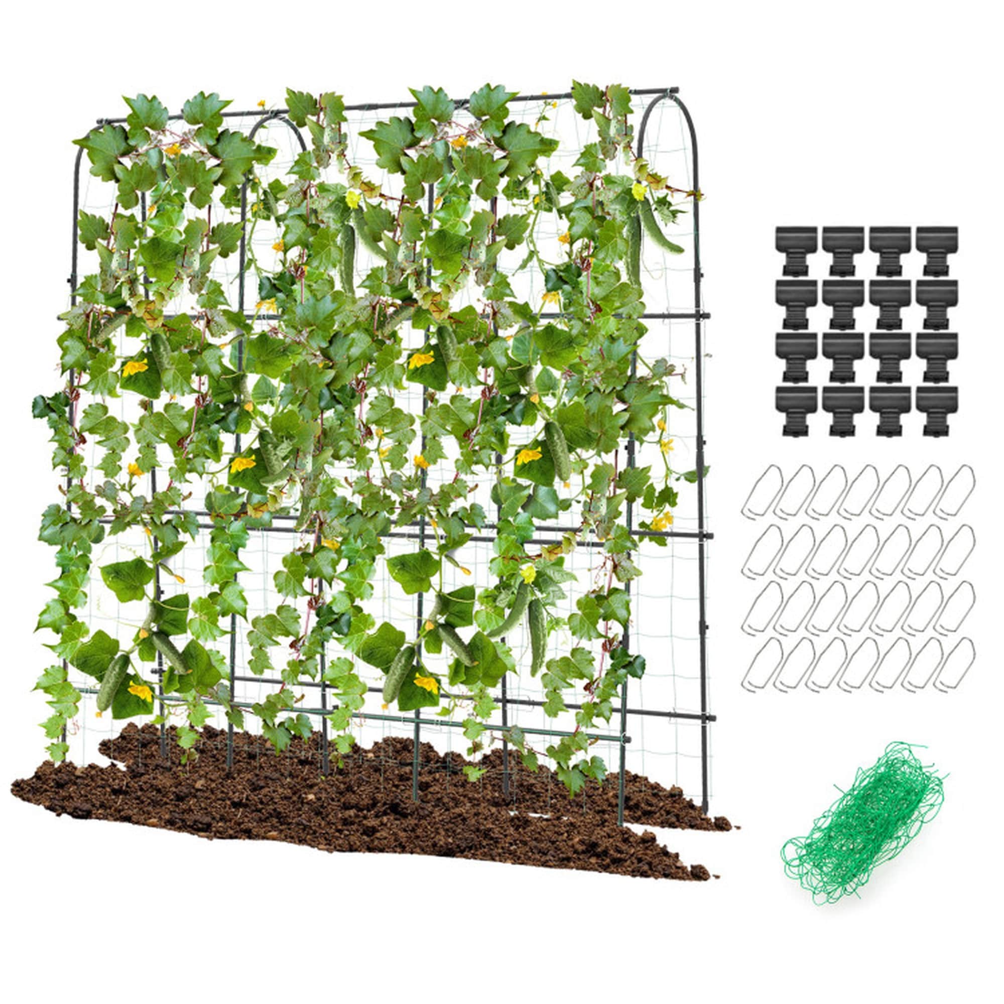 Boyel Living Stainless steel U-Shaped Tall Garden Arched Trellis for Climbing Plants 71-in L x 26-in W x 71-in H