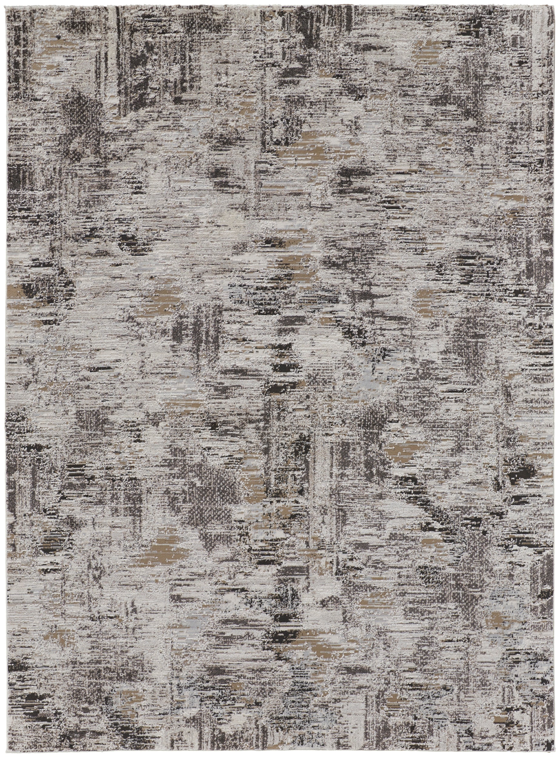 Room Envy VNRR39FHIVYCHLJ00 12 x 15 (ft) Loomed Polypropylene Ivory/Gray/Brown Rectangular Indoor Abstract Area rug