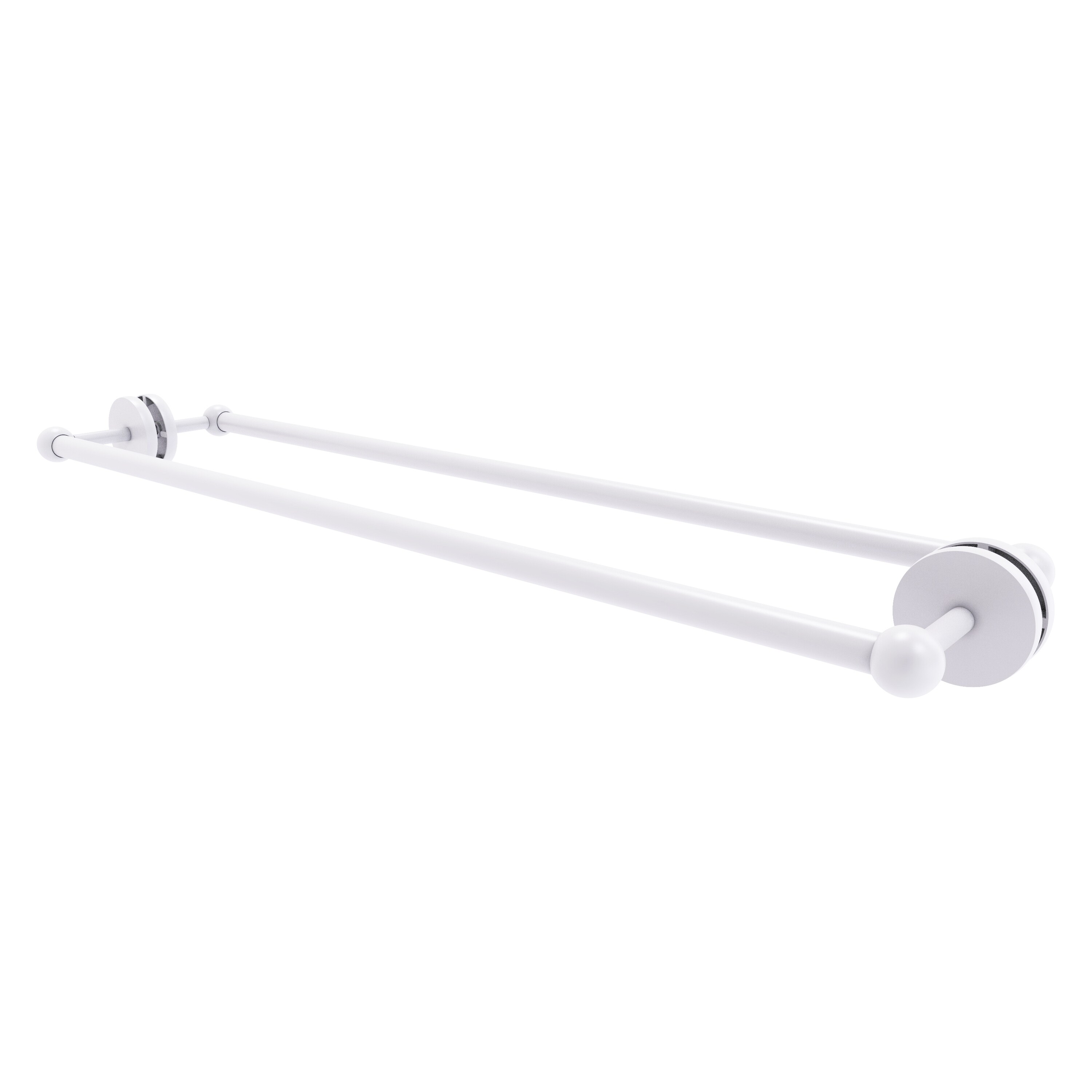 Allied Brass P1000-41-BB-30-WHM Prestige Skyline 30-in double Matte White Wall mount Double Towel Bar