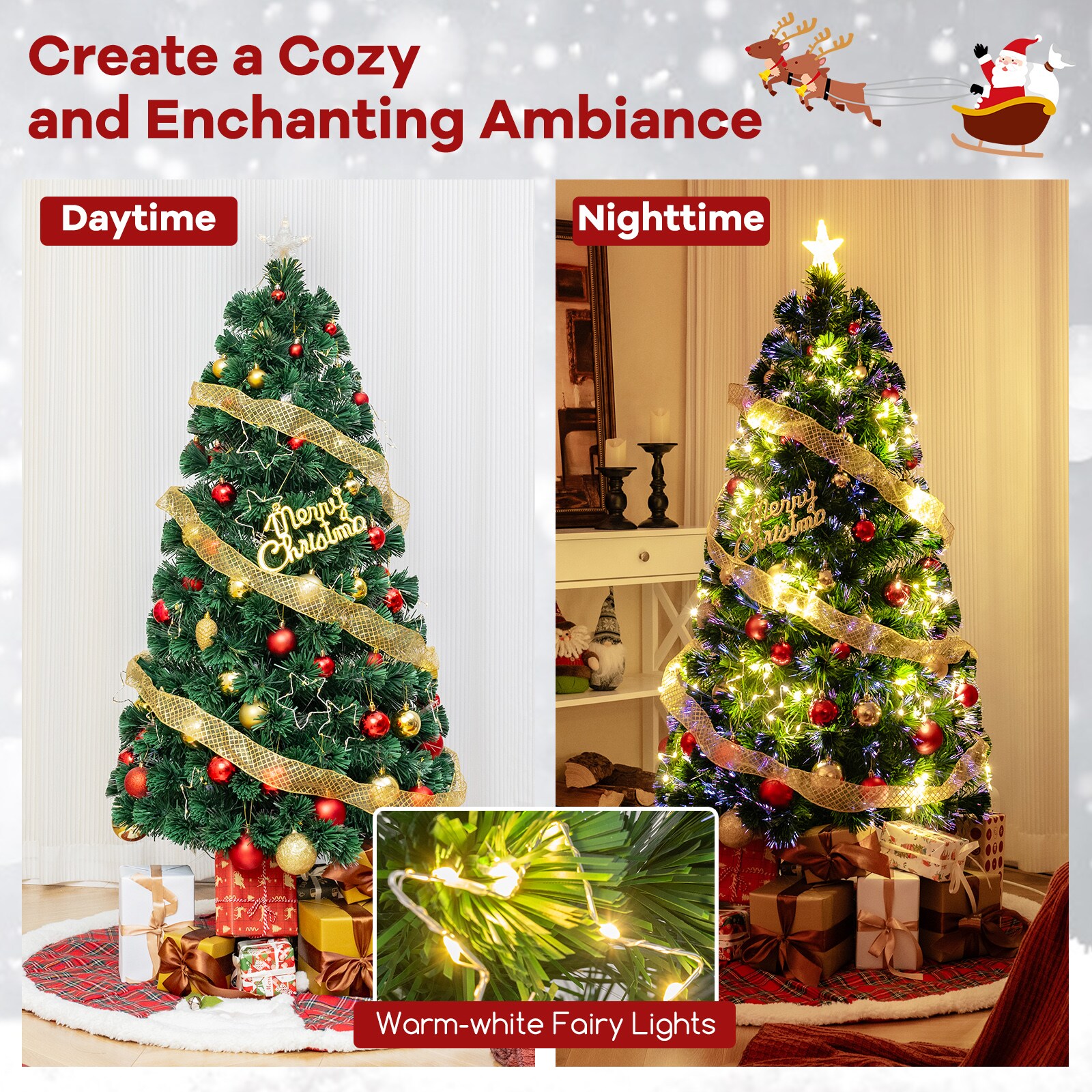 WELLFOR HYG24011US Artificial-Christmas-Trees - View #6