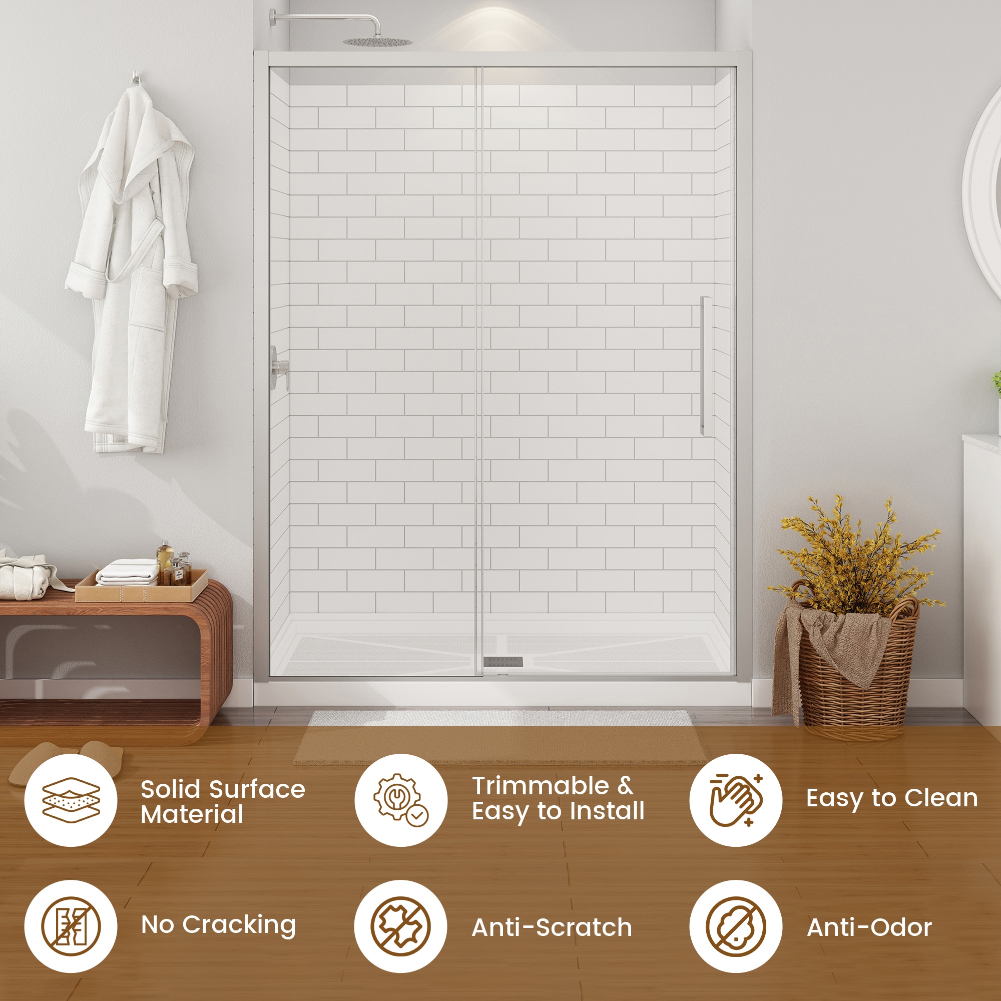 CASAINC CABR1302BN26C15 Alcove-Shower-Kit - View #7