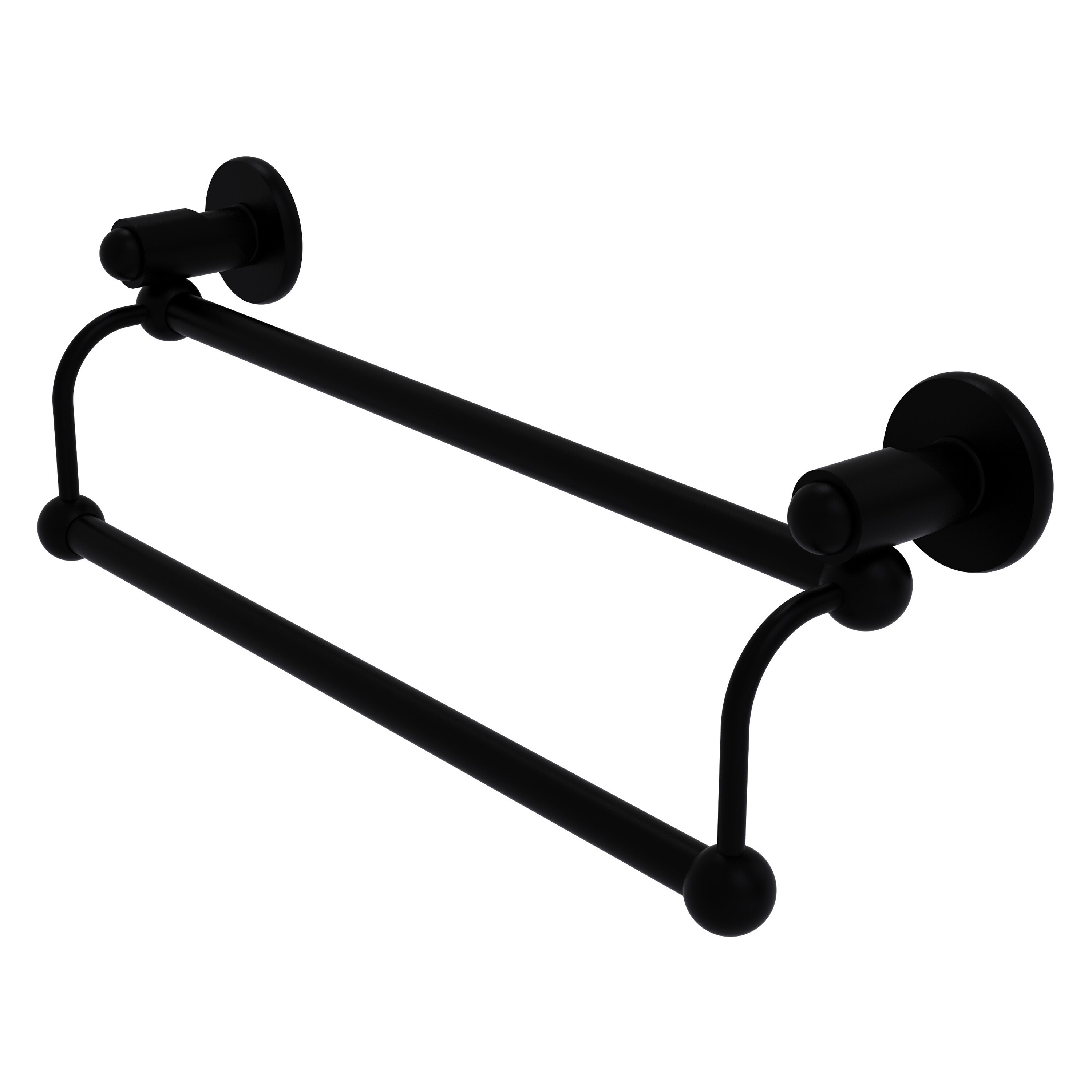 Allied Brass SH-72/24-BKM Soho 24-in double Matte Black Wall mount Double Towel Bar