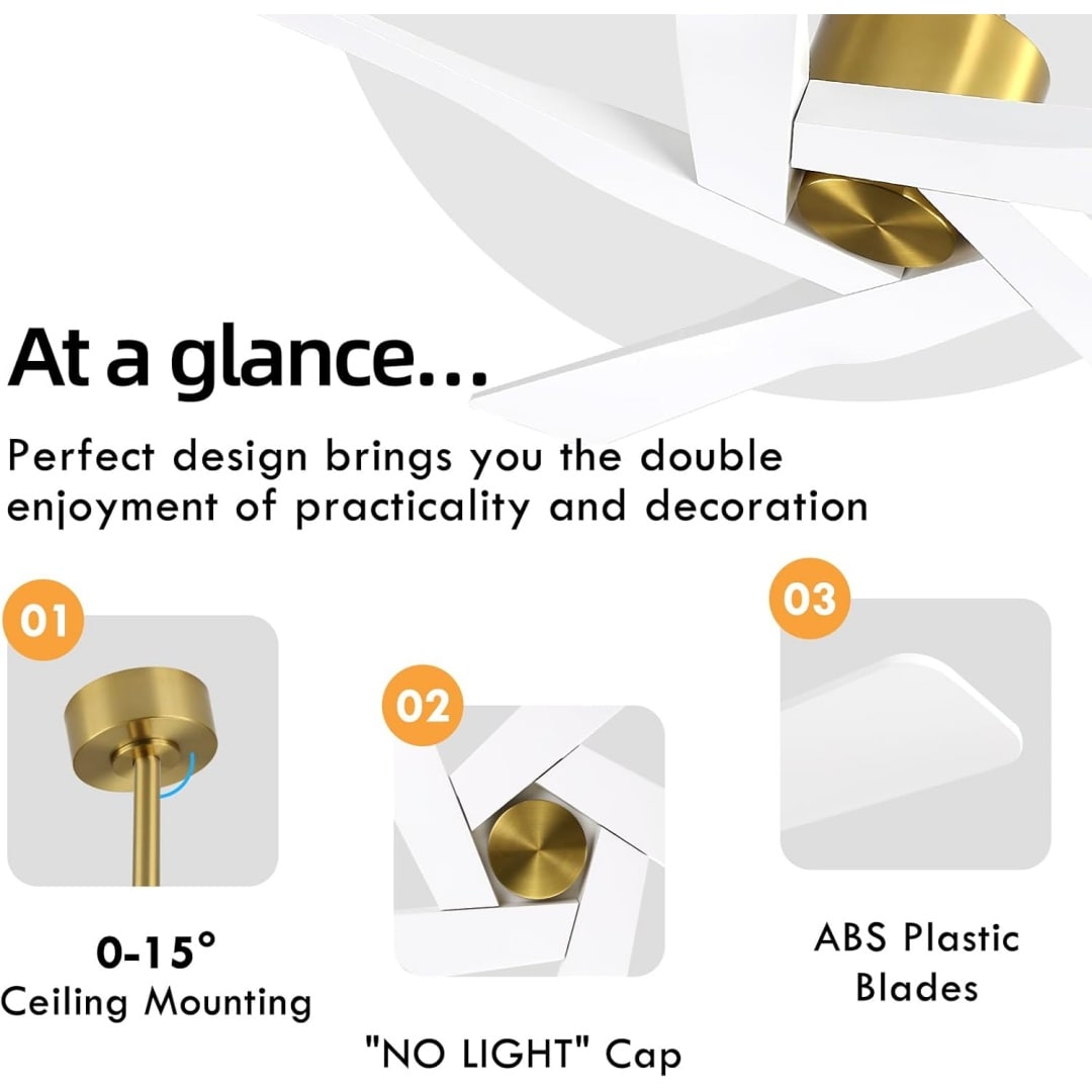 MLIAN WBCF-BS127-GW Ceiling-Fans - View #2