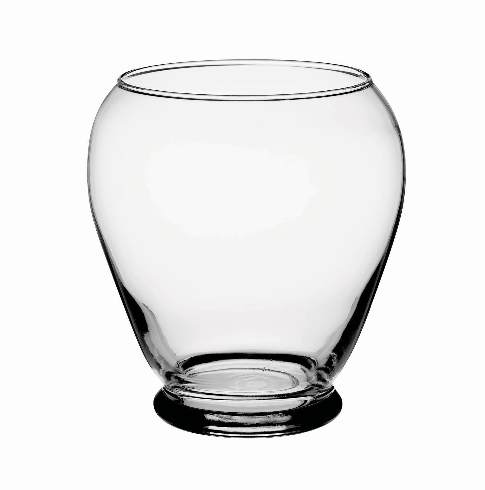 Libbey Clear Glass 7 Pot Belly Vase 