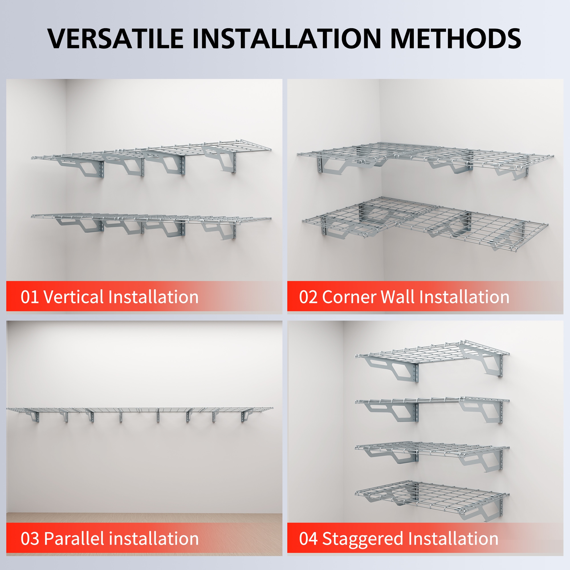 Shuntong SH-2X6-WH-02 Wall-Mounted-Shelving - View #5