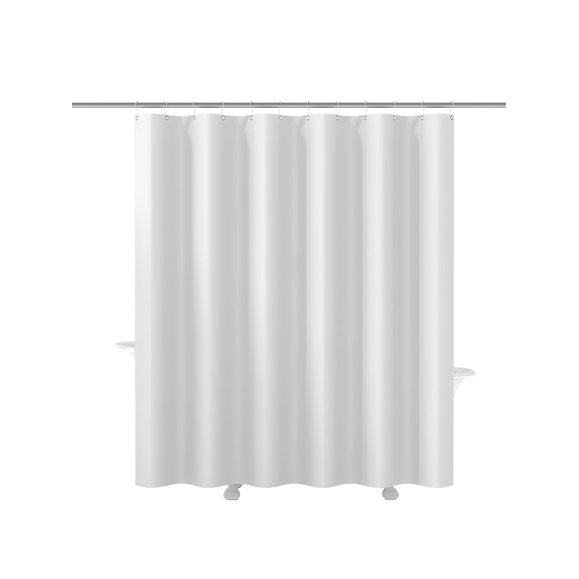 Eva Peva Shower Liner, Heavy Duty Shower Curtain Rod White