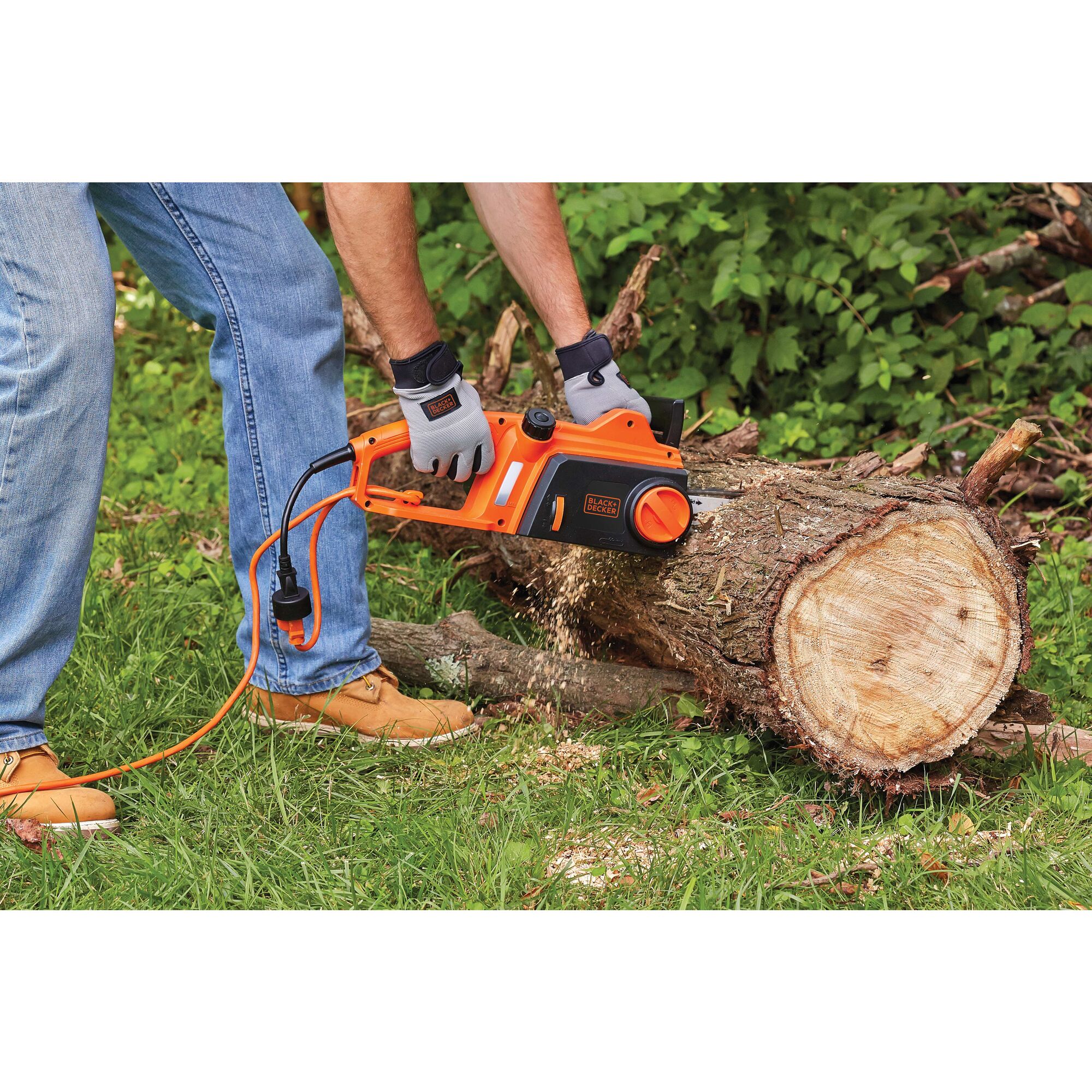 BLACK DECKER 16 in Corded Electric 12 Amp Chainsaw in the