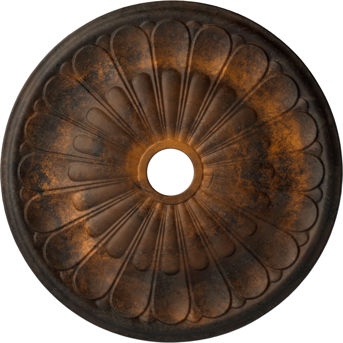 Ekena Millwork CM26ELRUS Elsinore 26.75-in W x 26.75-in L Painted Rust Polyurethane Whole Ceiling Medallion