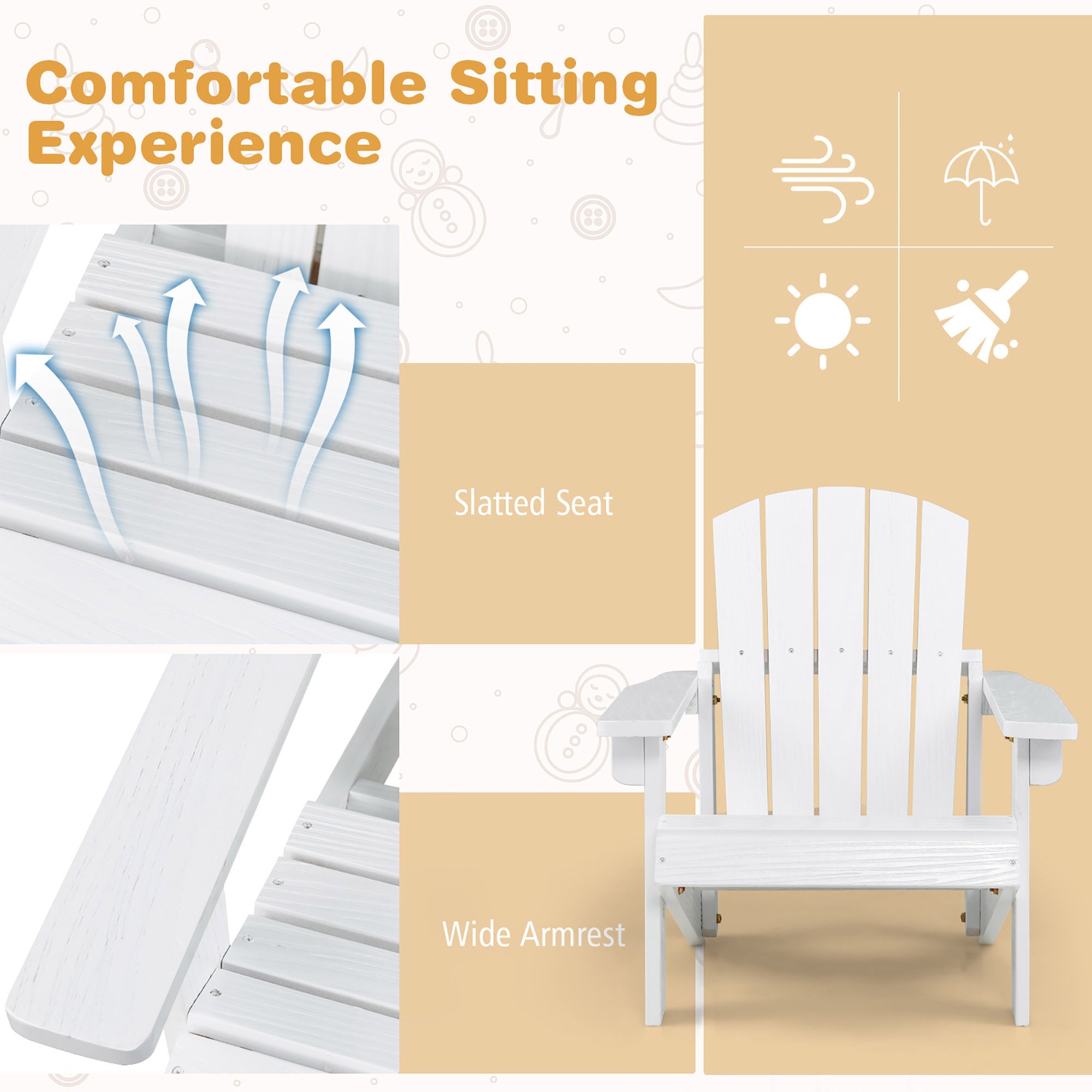 Costway NP11087WH Patio-Chairs - View #4