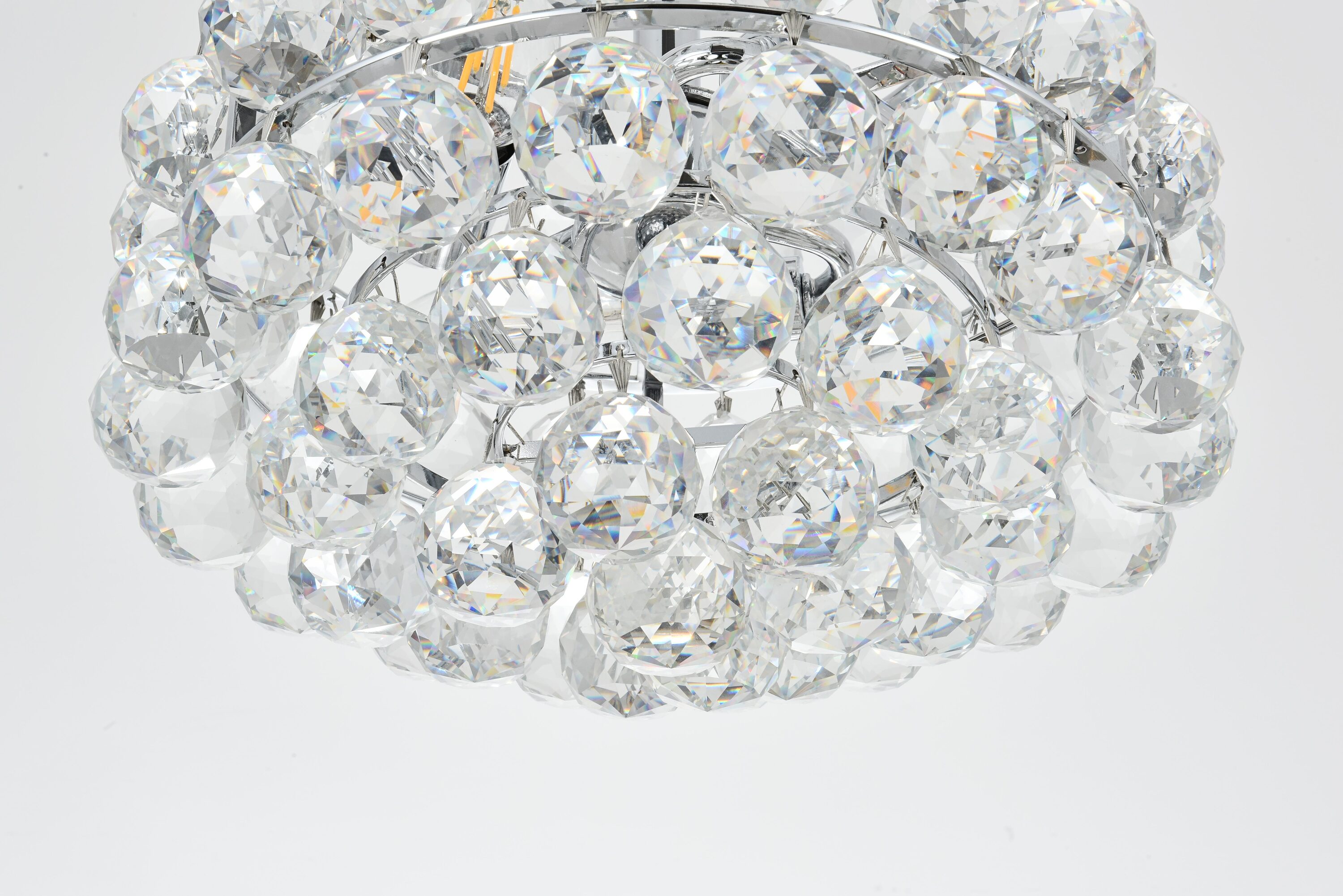 Savannah Chrome 12" Pendant Light with Crystal Accents