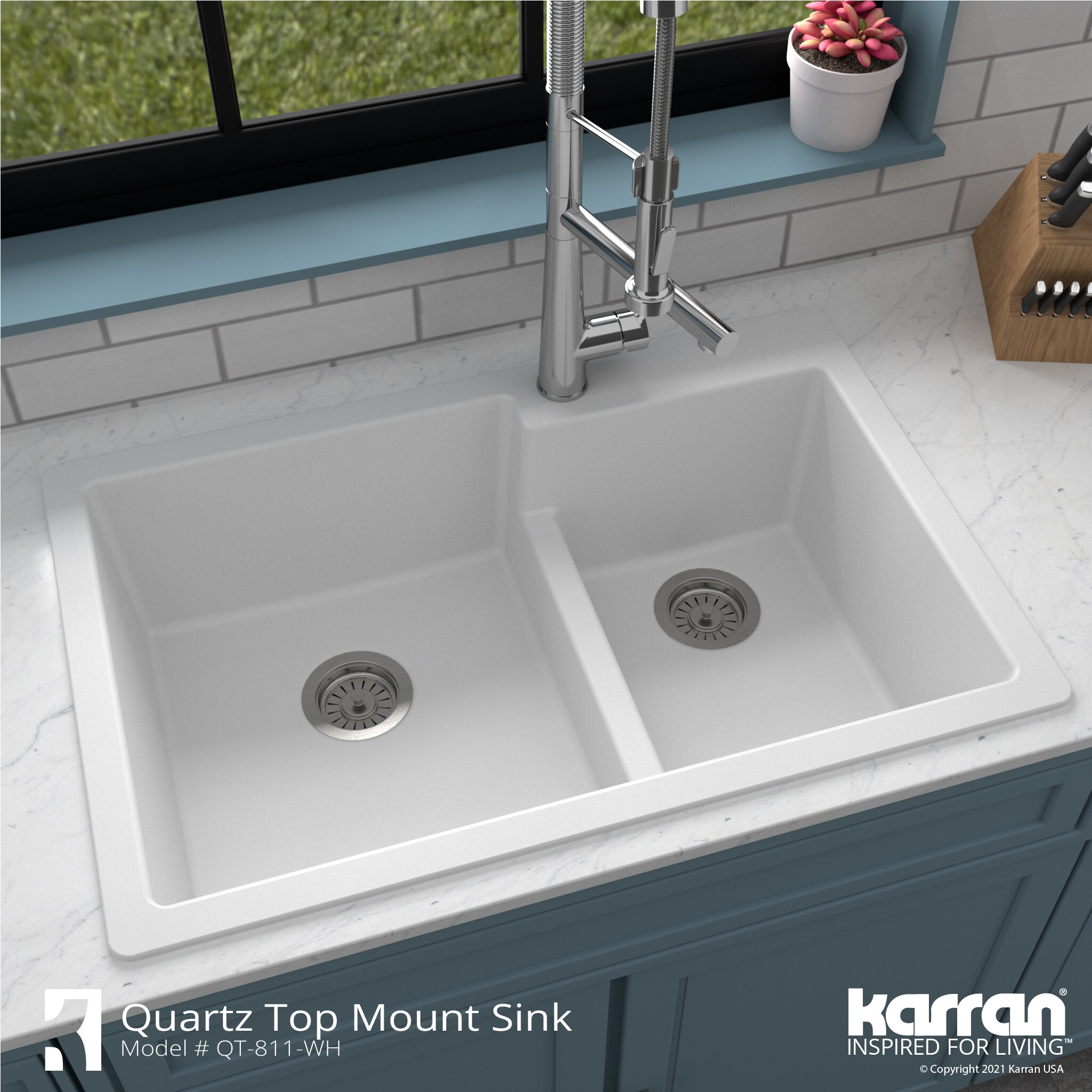 Karran QT-811-WH-PK1 Kitchen-Sinks - View #7