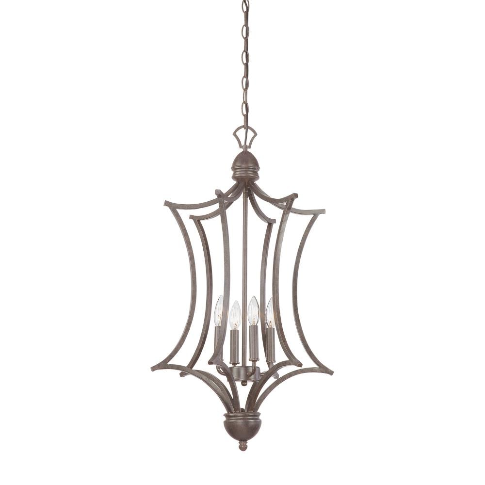 Thomas Lighting SL893622 Triton 4 -Light Distressed Brown Transitional For Use in Bedrooms, Dining Rooms, Foyers, Kitchens, Living Rooms Chandelier
