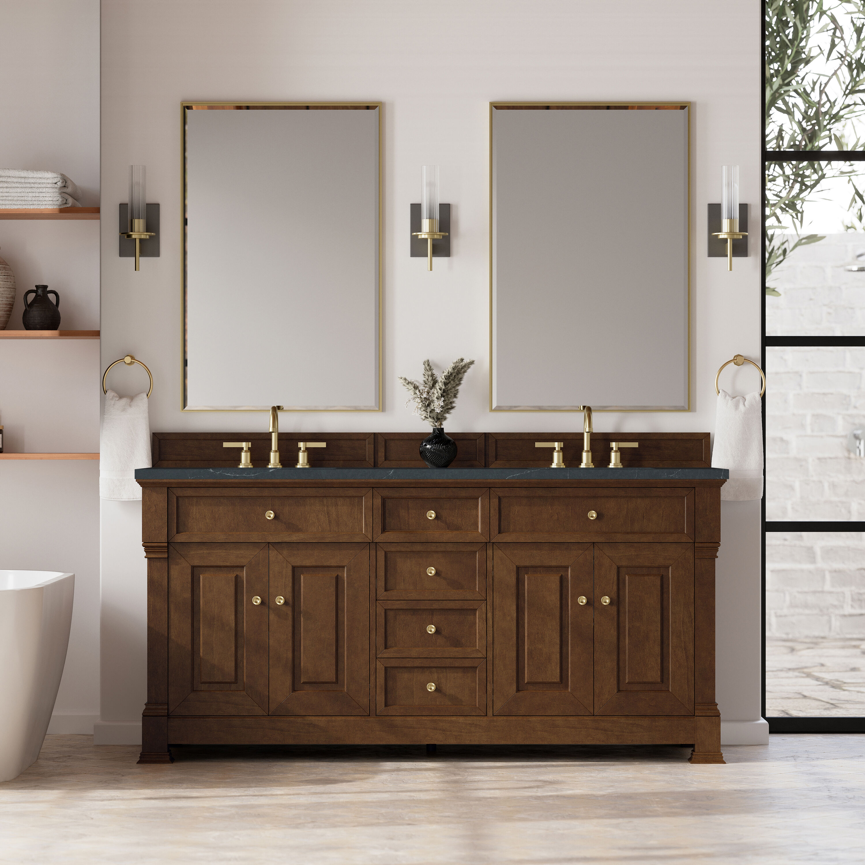 James Martin Vanities 547-V72-HNO-3CSP Bath-Vanity-Combo - View #3
