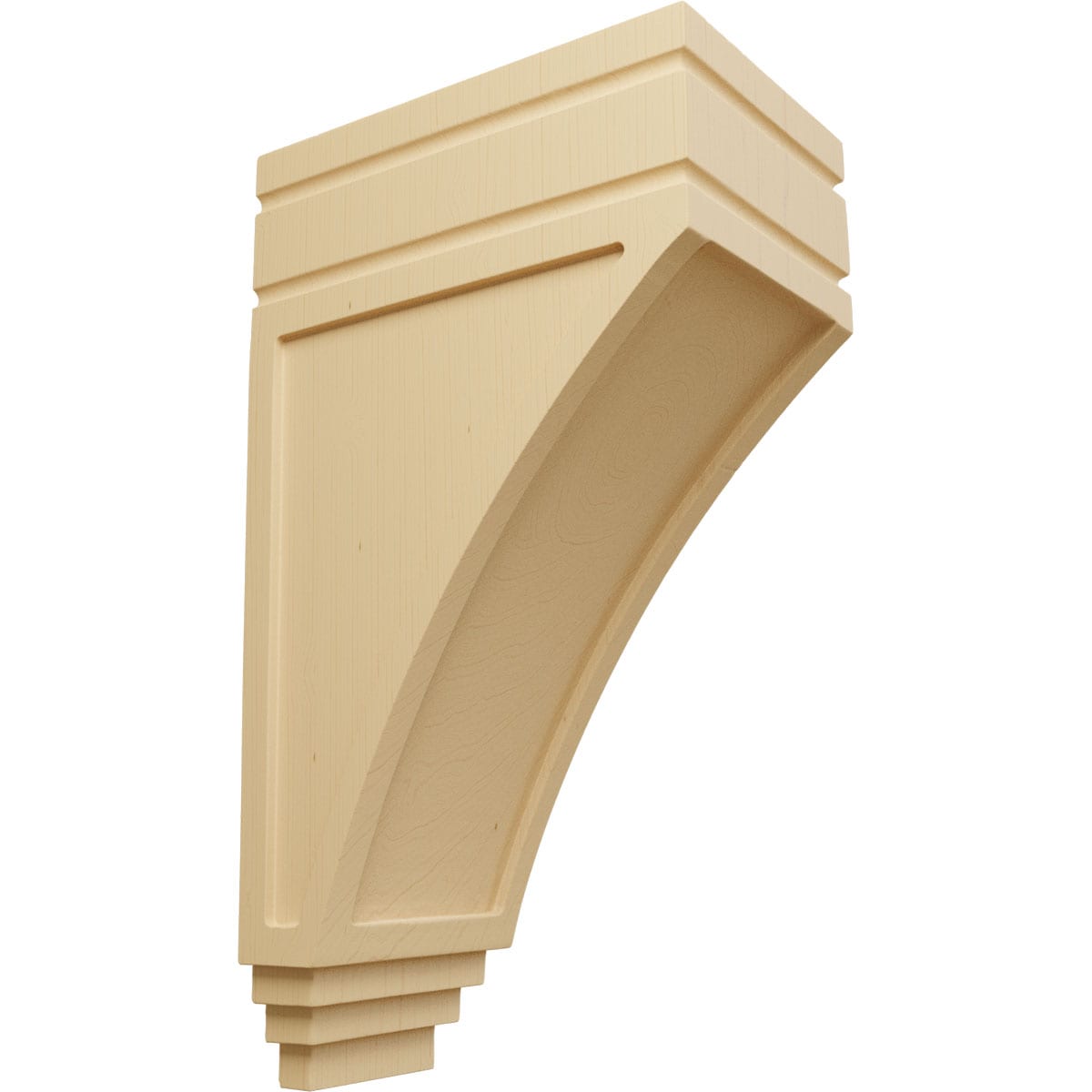 Ekena Millwork CORW05X07X14SJAL 5.0-in x 7.75-in x 14.0-in Unfinished Alder Wood Paintable/Stainable Corbel